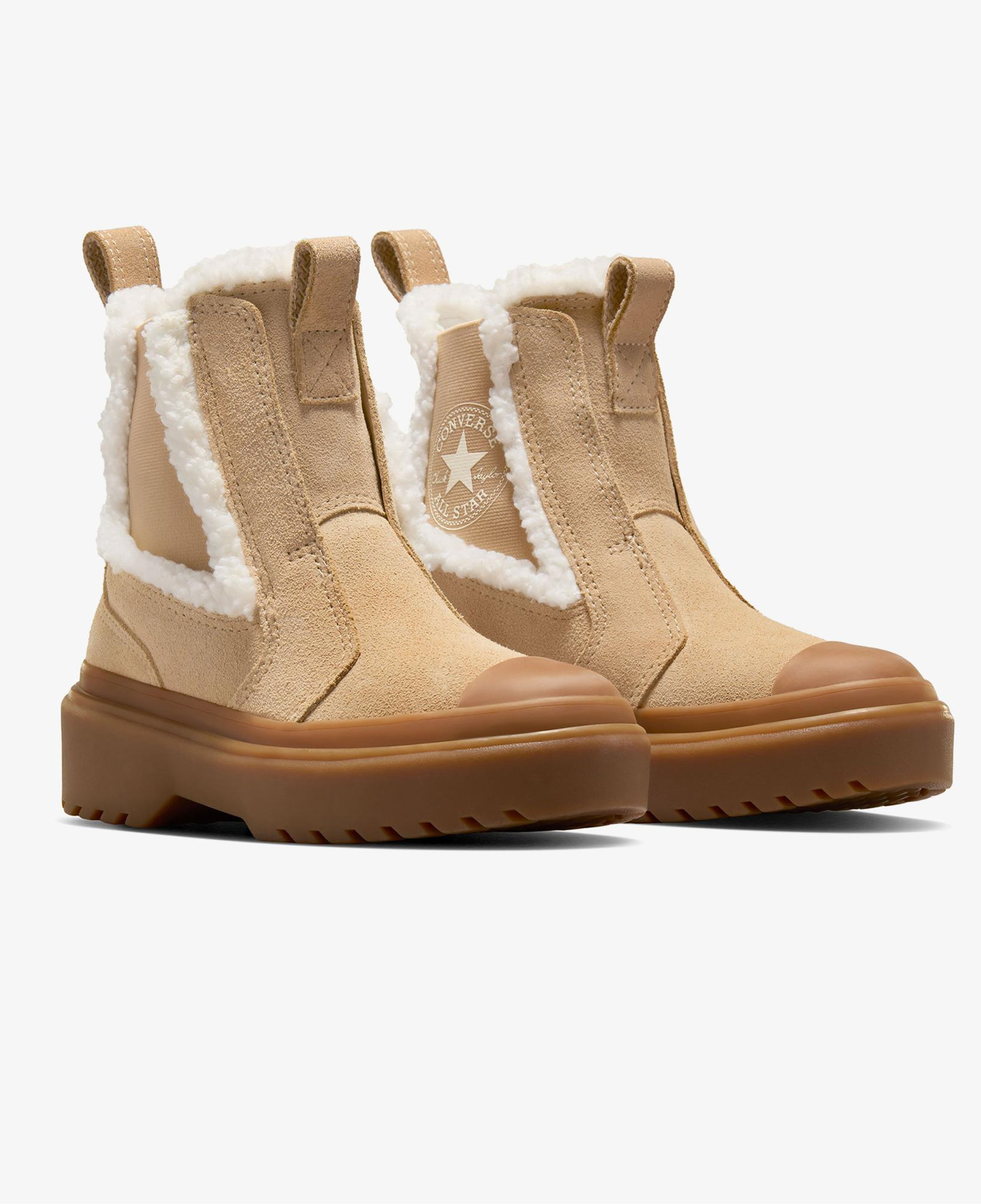 Converse Chuck Taylor All Star Chelsea Lugged Çocuk Kahverengi Süet Platform Bot