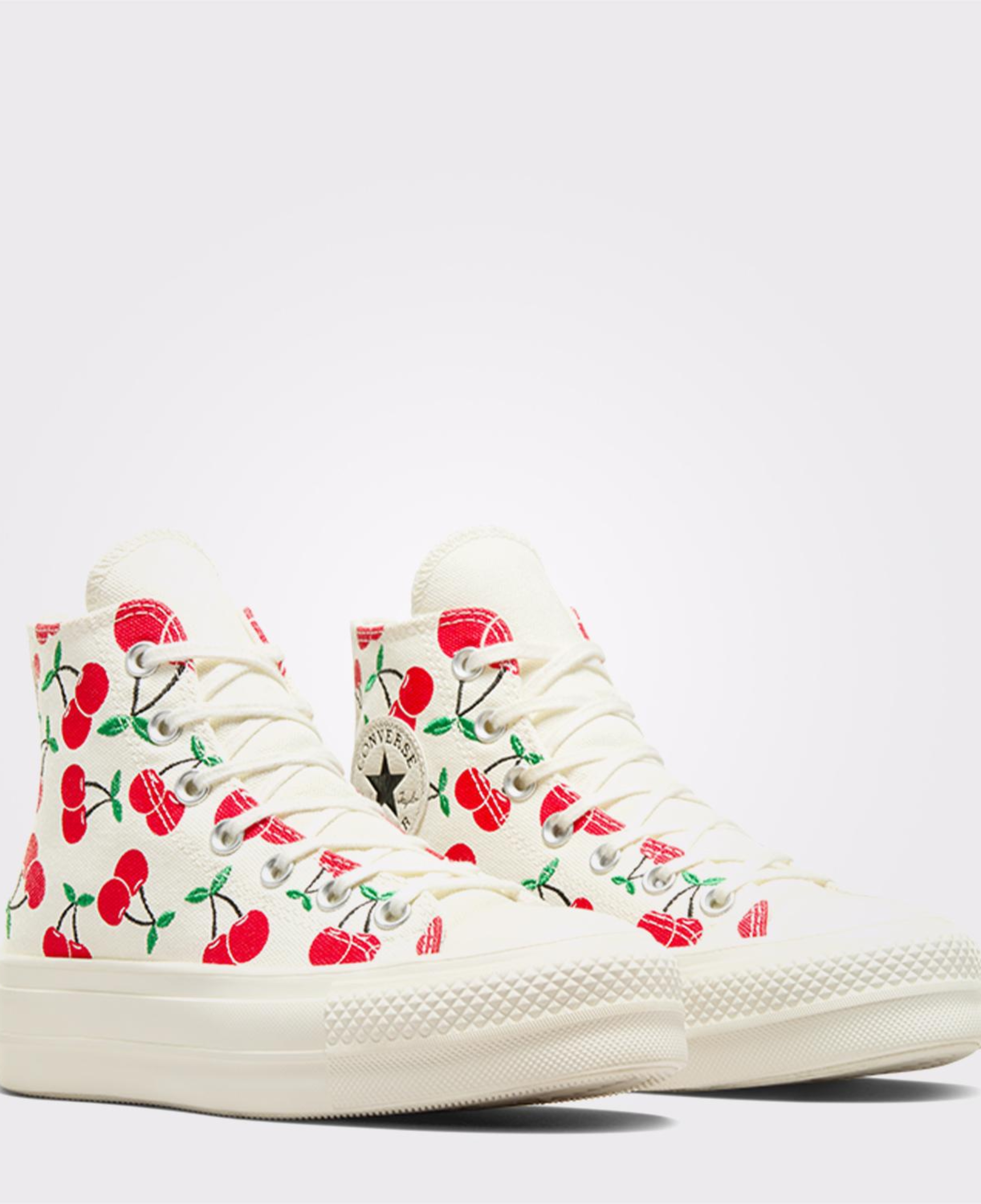 Converse Chuck Taylor All Star Lift Cherry Unisex Krem Platform Sneaker