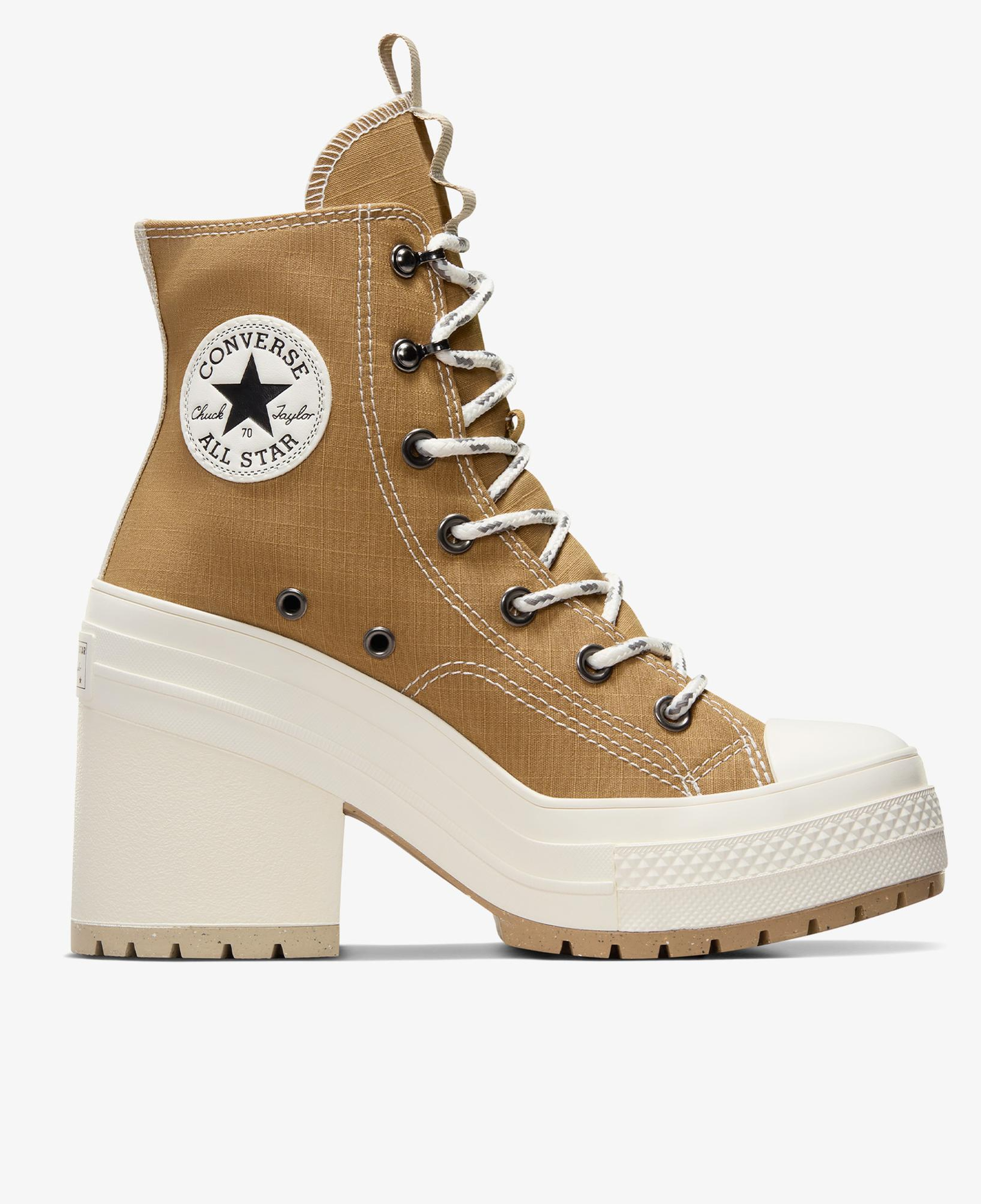 Converse Topuklu Chuck 70 De Luxe Heel Grid Kadın Bej Sneaker