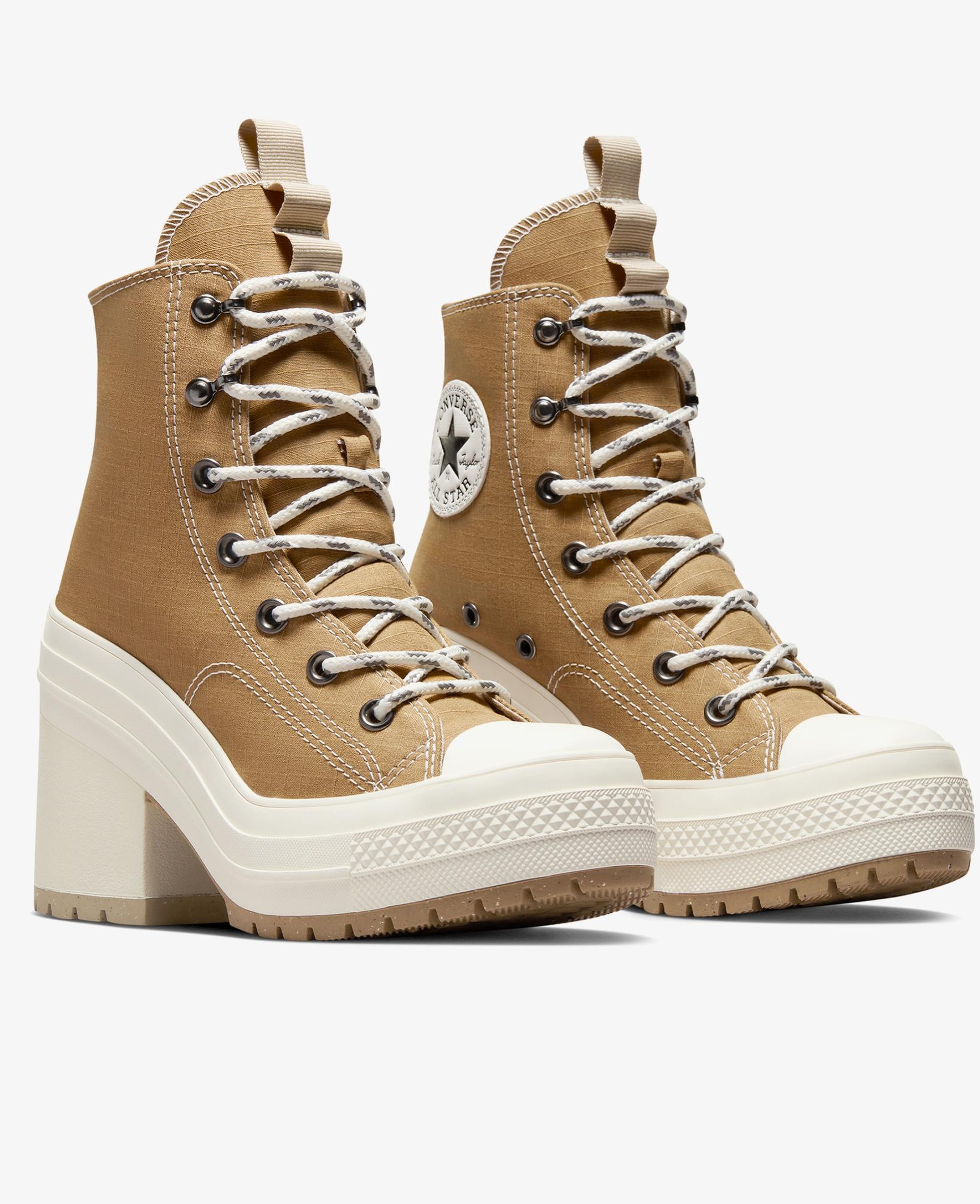 Converse Topuklu Chuck 70 De Luxe Heel Grid Kadın Bej Sneaker