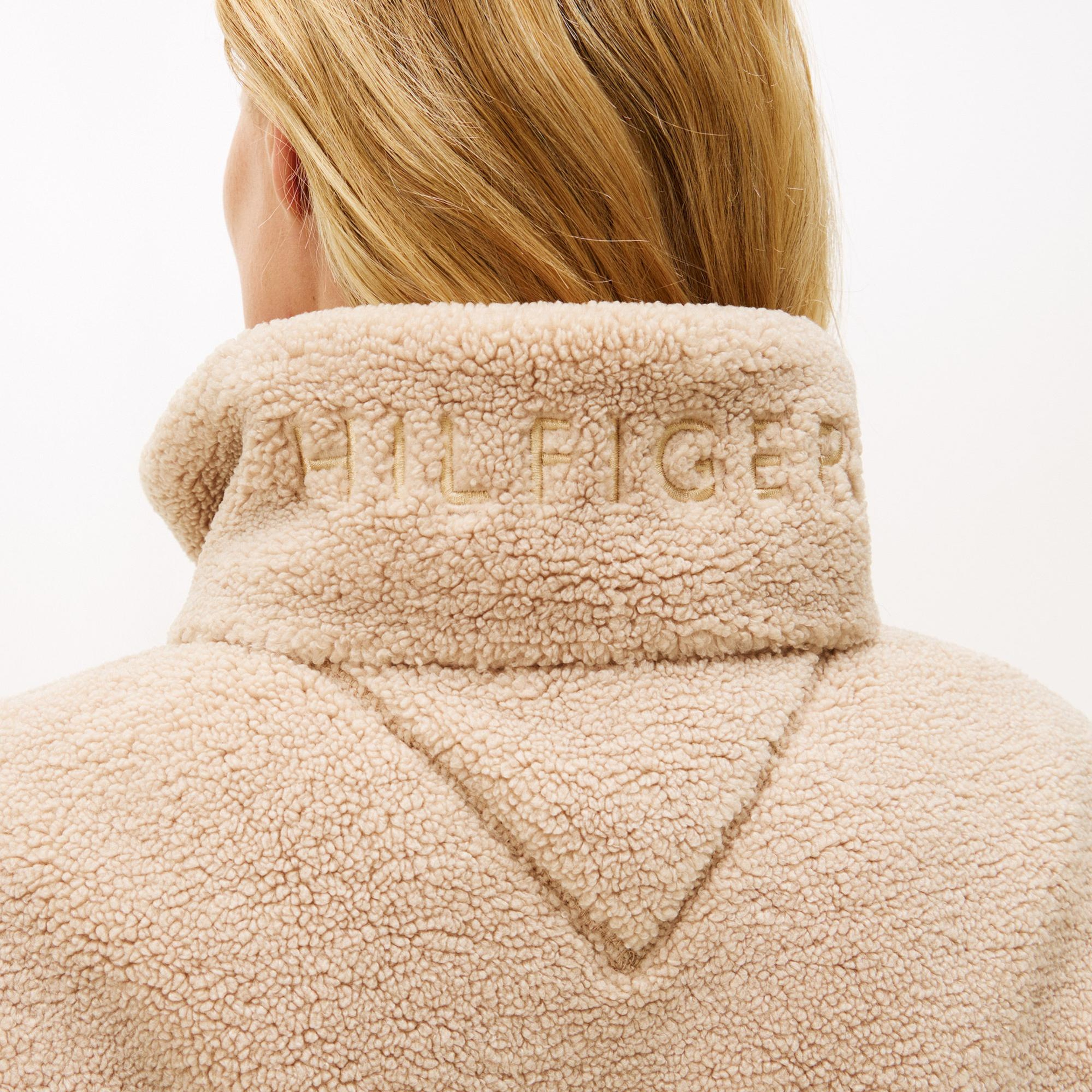 Tommy Hilfiger Teddy Zip Up Regular Kadın Bej Ceket