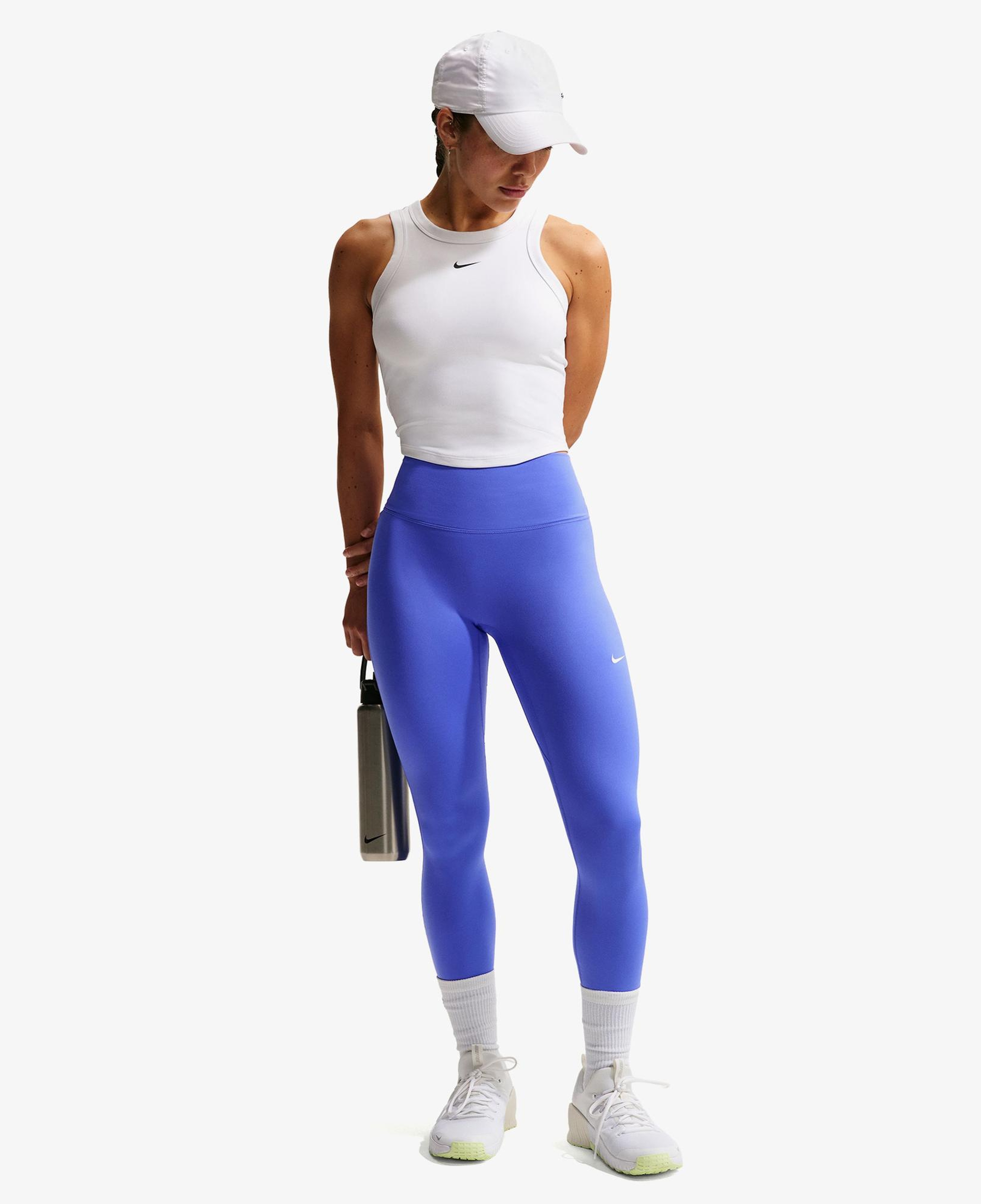 Nike Dri-Fit One Seamless Front Yüksek Belli Kadın Mor Tayt