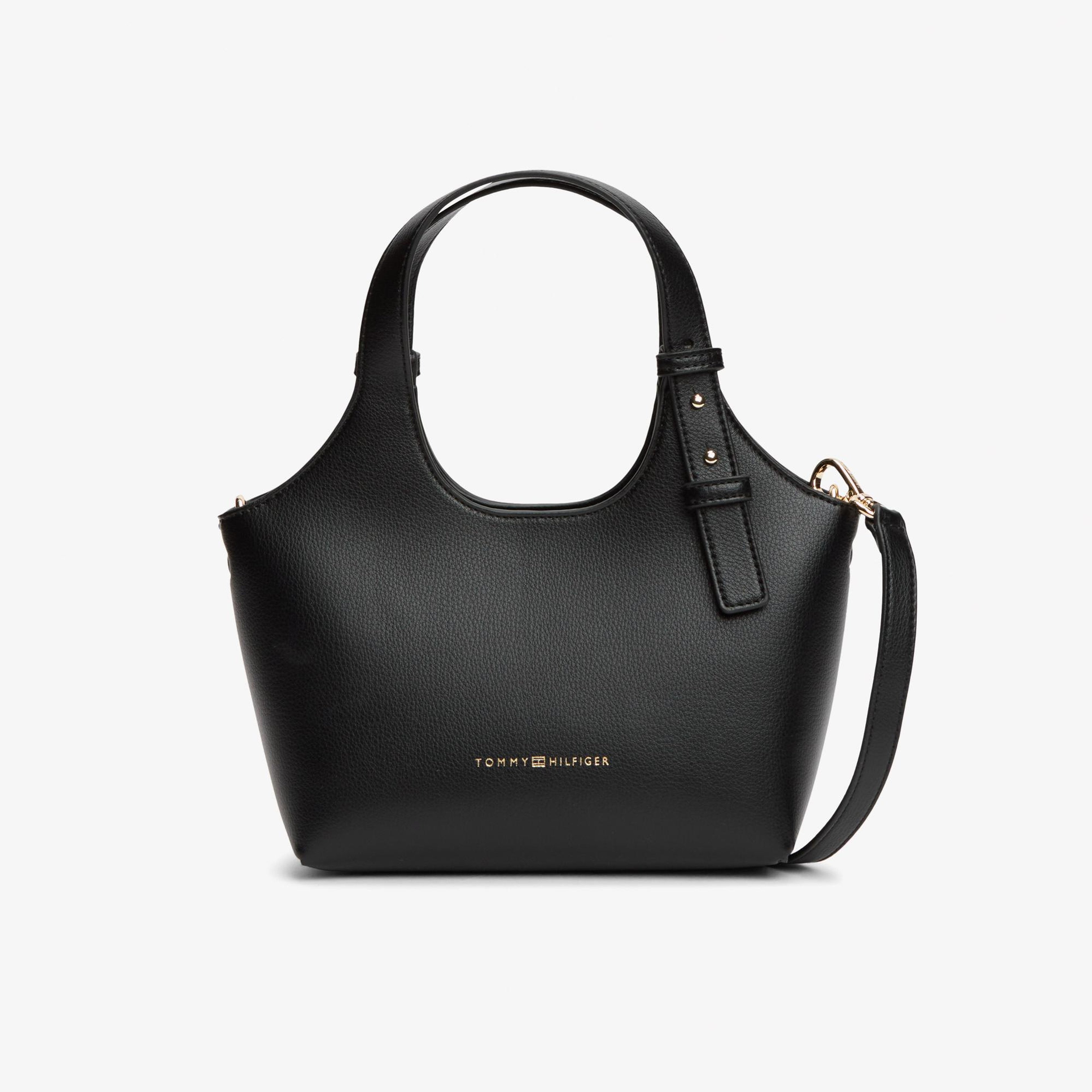 Tommy Hilfiger Logo Kadın Siyah El Çantası