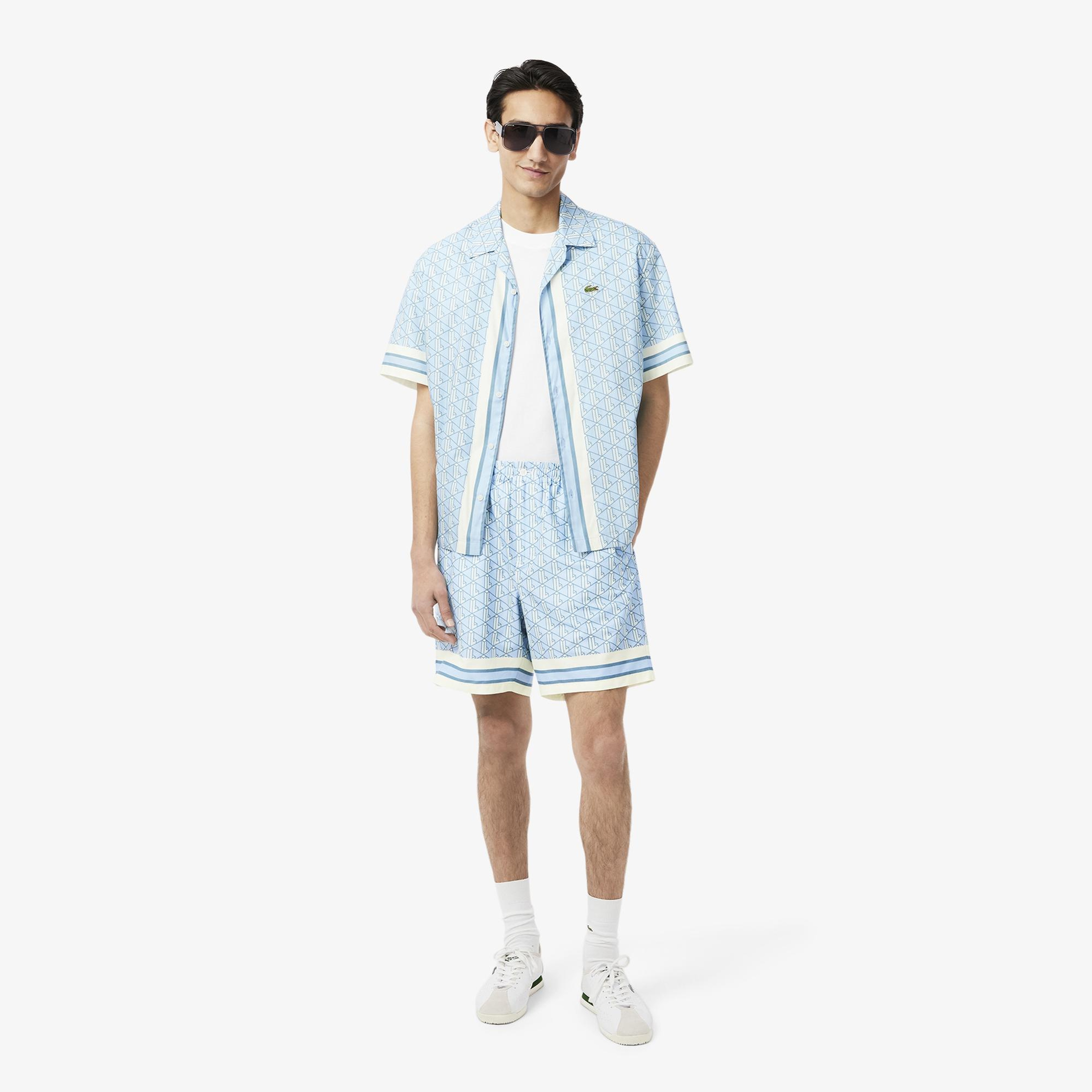 Lacoste Erkek Monogram Mavi Şort