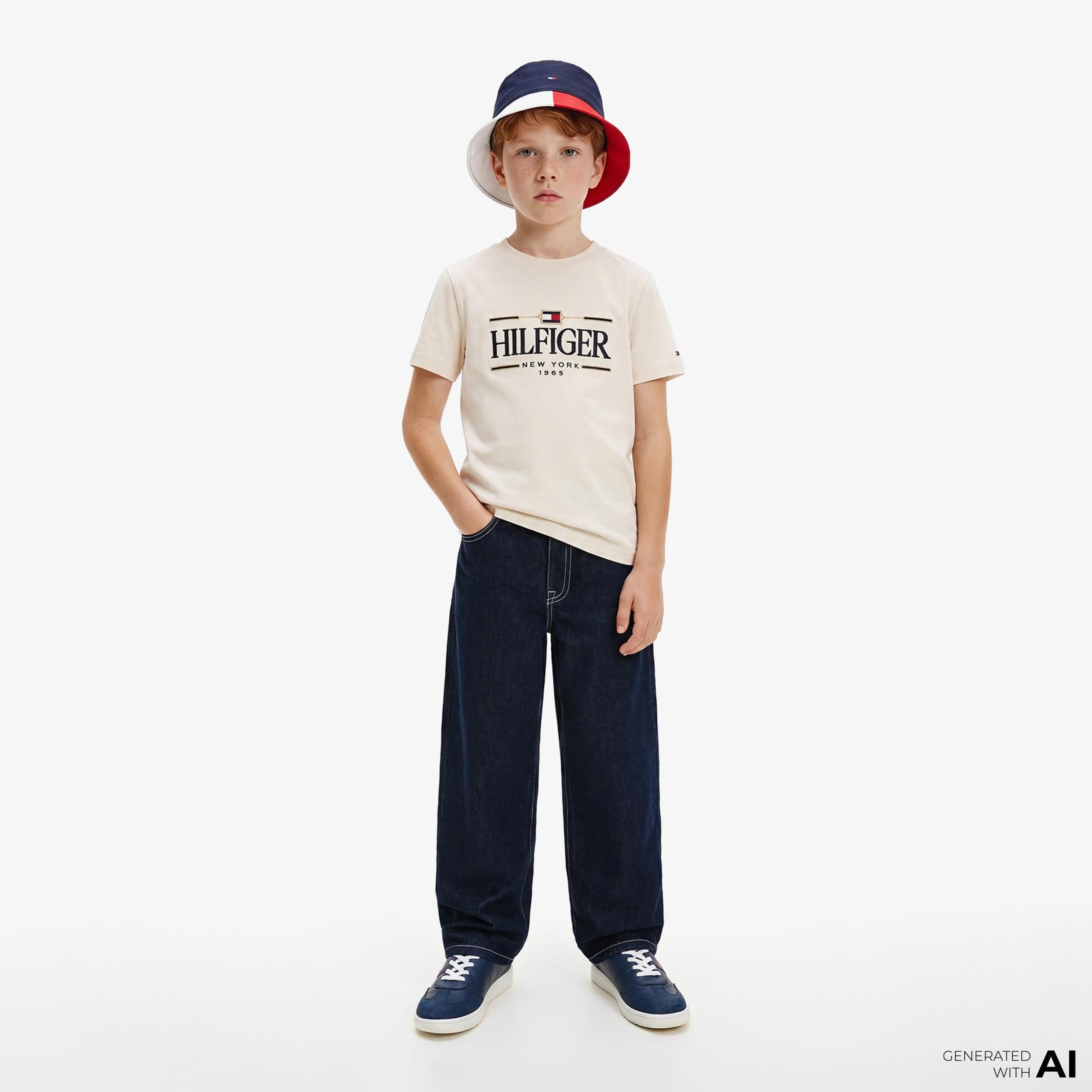 Tommy Hilfiger Icons Çocuk Beyaz T-Shirt