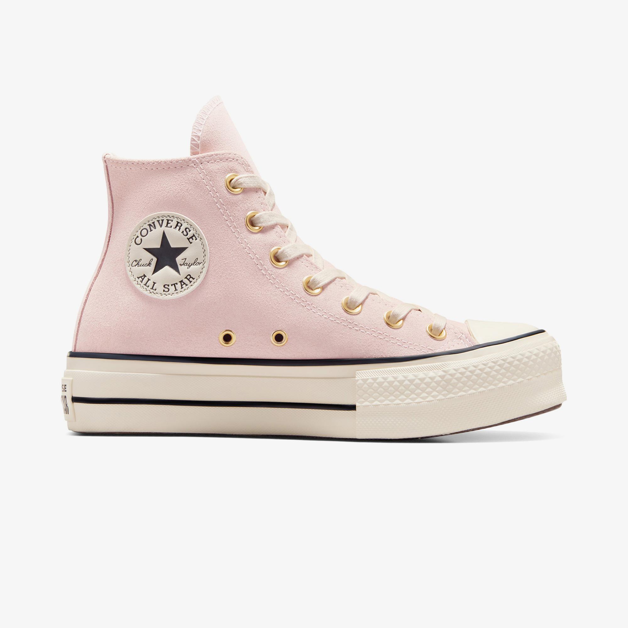 Converse Chuck Taylor All Star Lift Kadın Pembe Süet Platform Sneaker