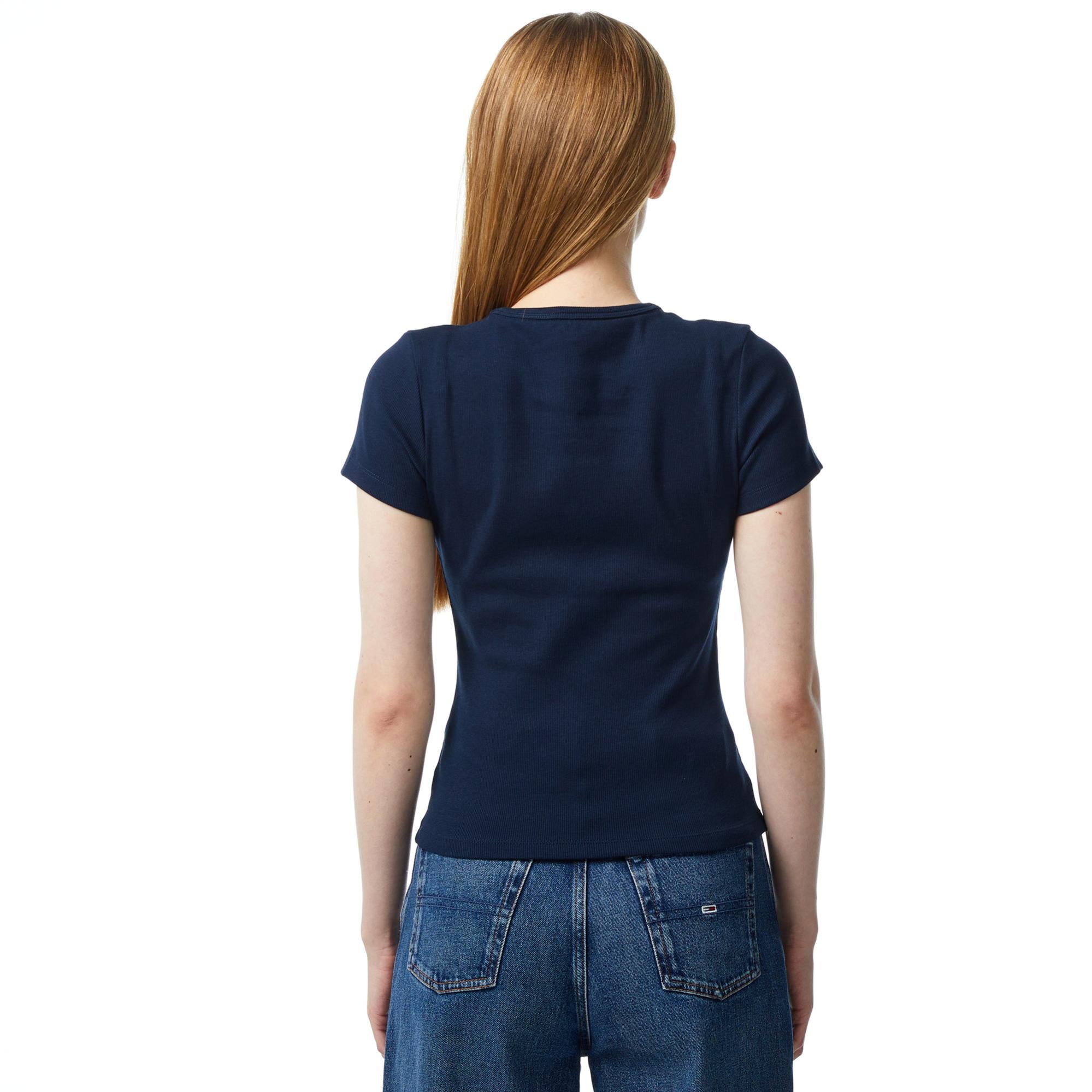 Tommy Hilfiger Badge Kadın Lacivert T-Shirt