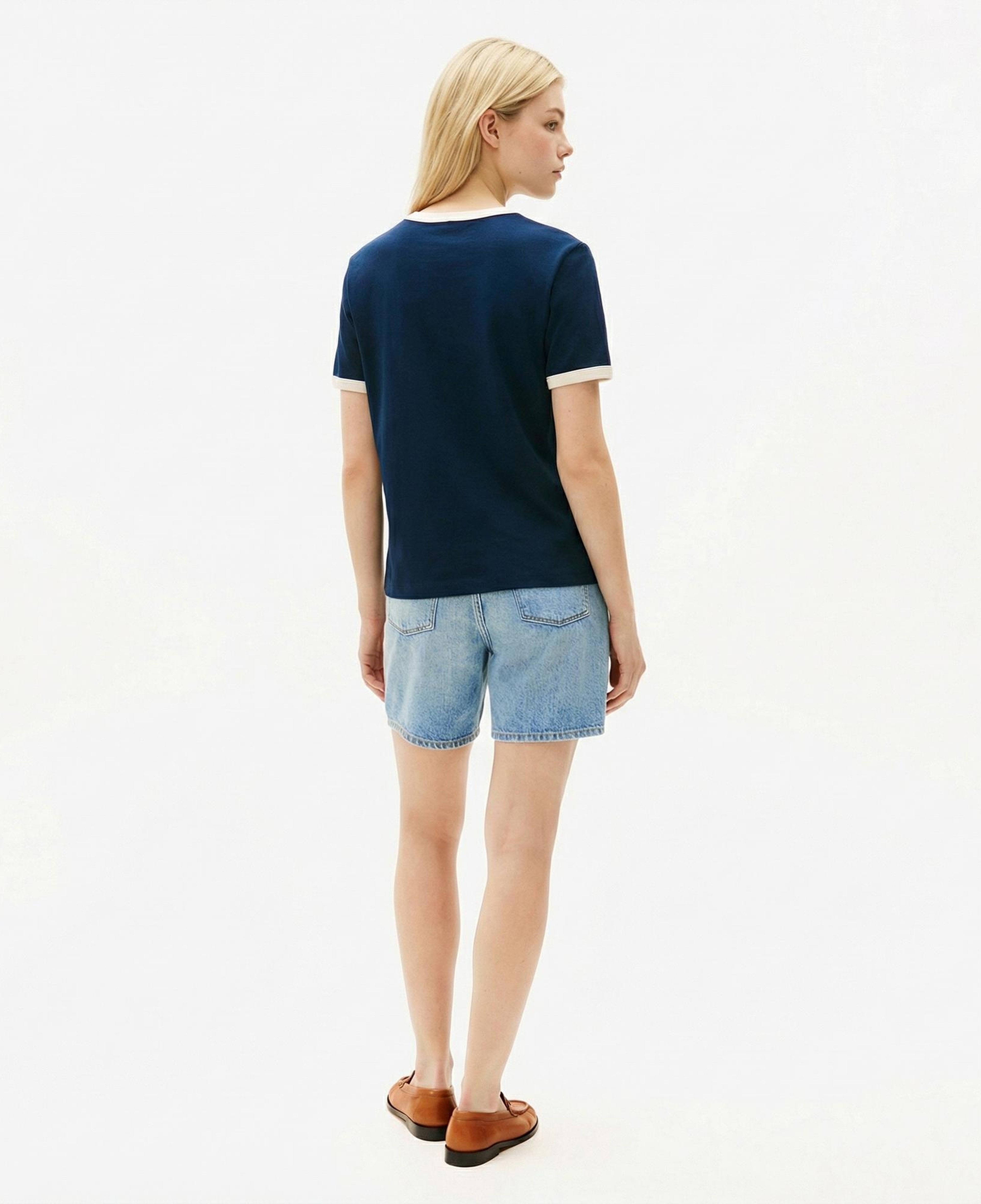 Tommy Hilfiger Reg Monotype Stripe Kadın Lacivert T-Shirt