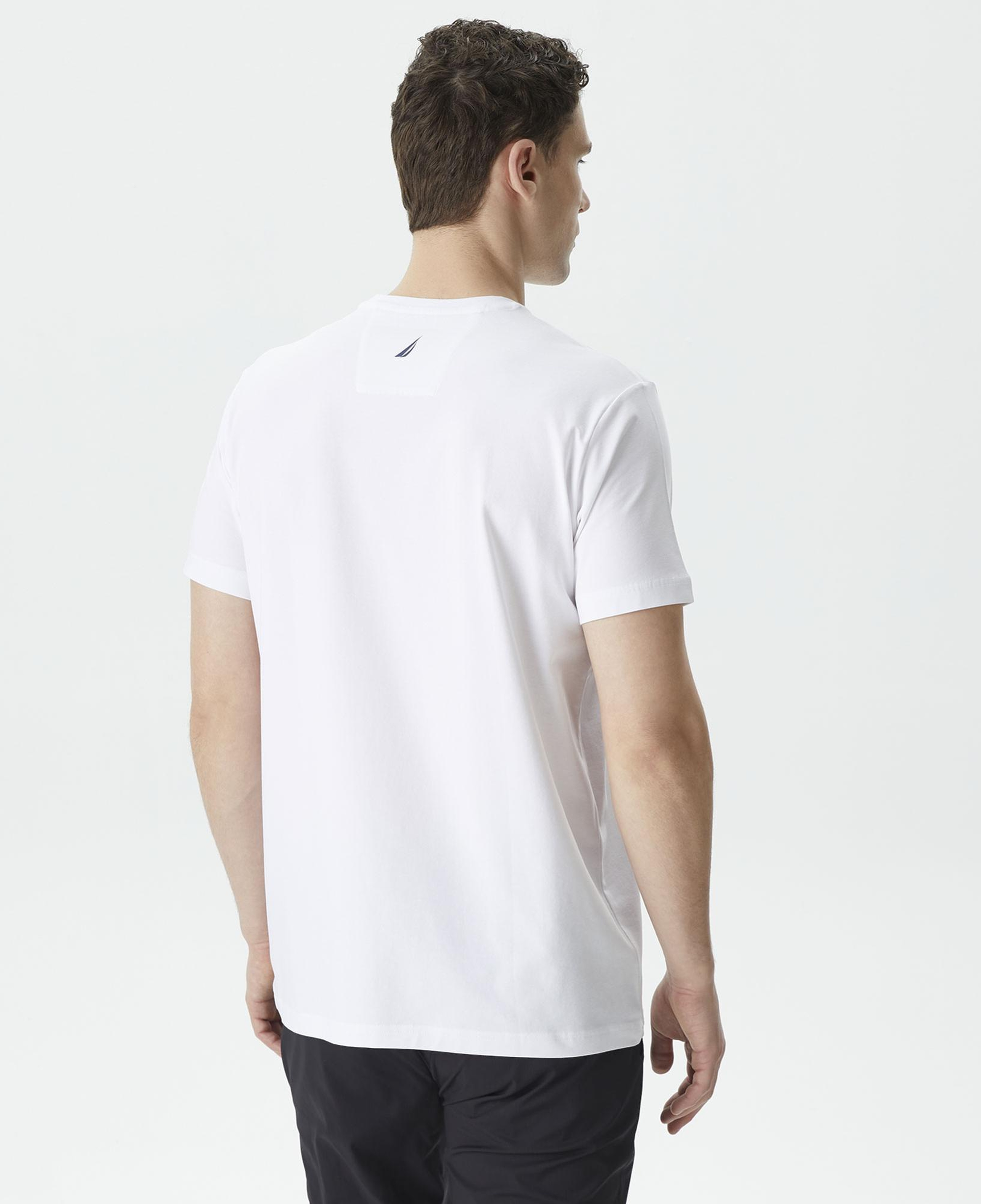 Nautica Erkek Beyaz Standart Fit T-Shirt