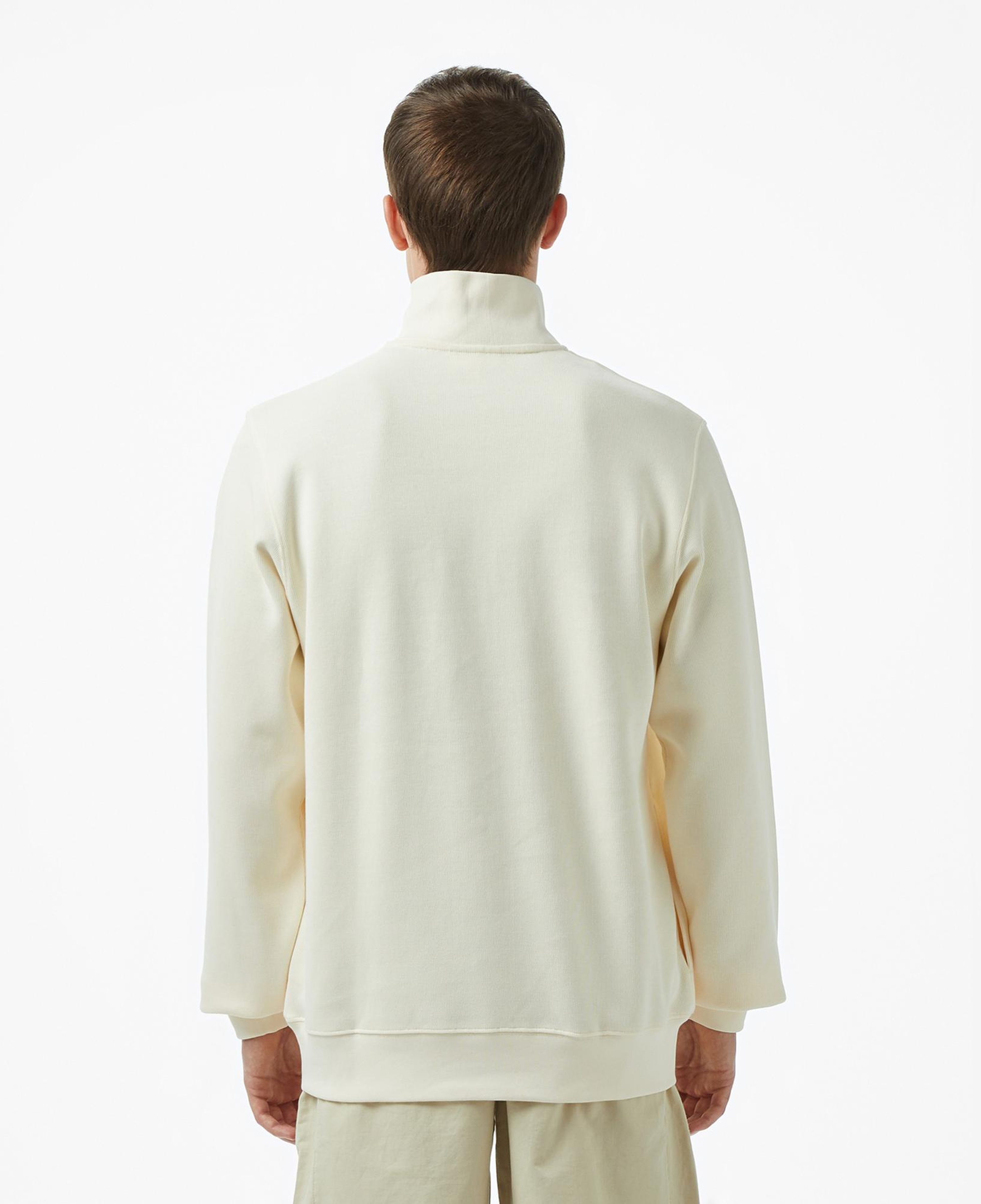 Lacoste Erkek Classic Fit Yarım Fermuarlı Krem Sweatshirt