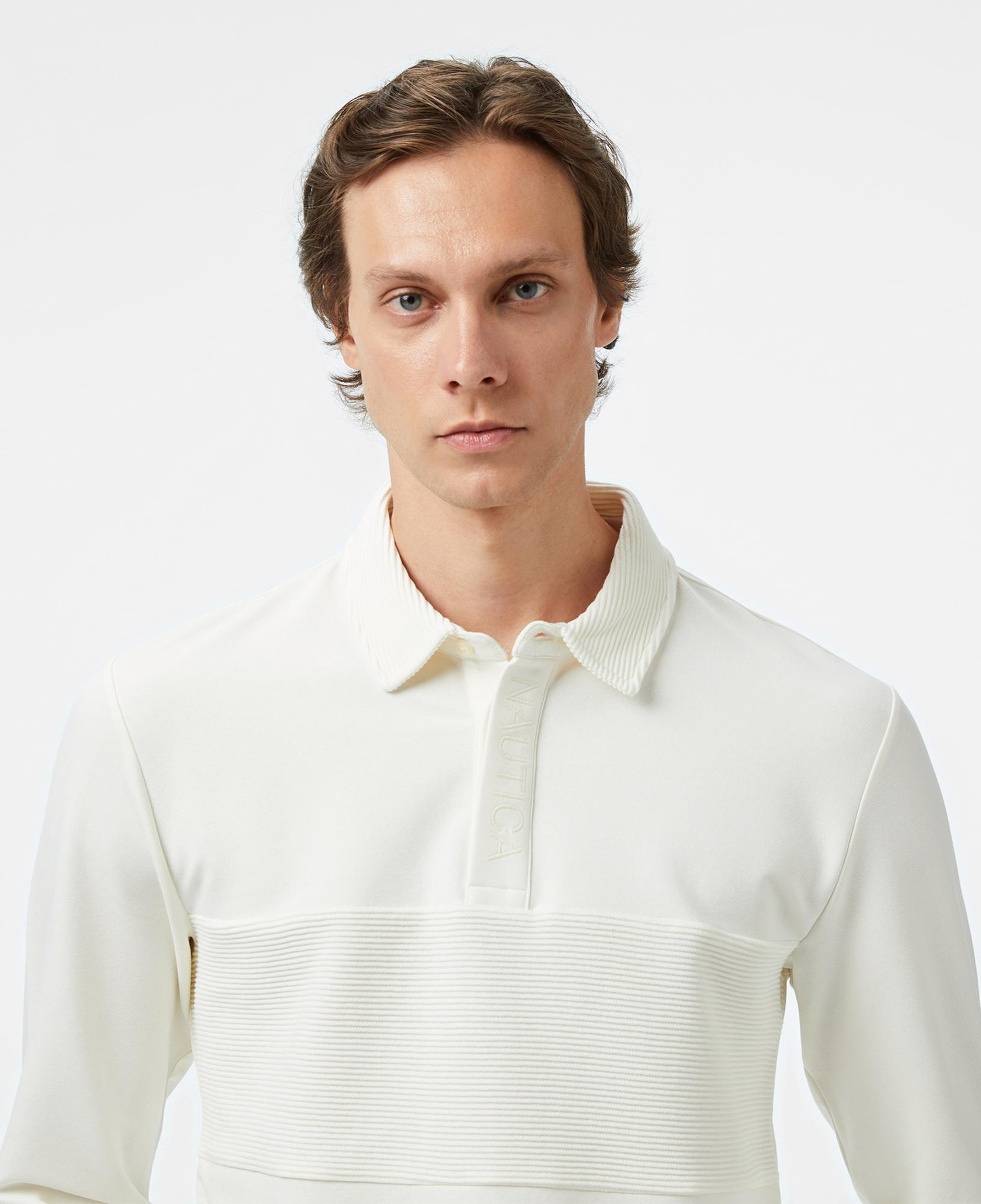 Nautica Erkek Krem Rengi Classic Fit Uzun Kollu Polo Yaka T-Shirt