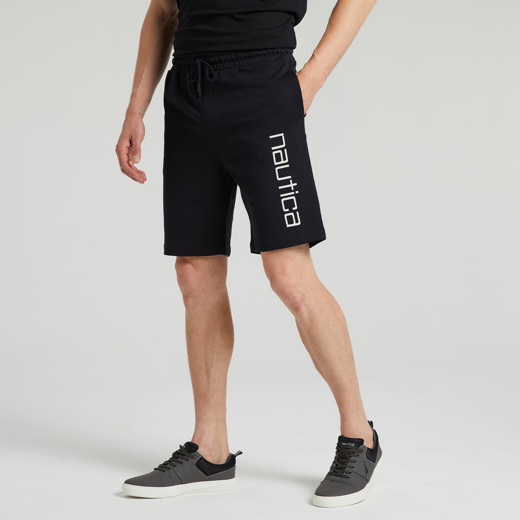 Nautica Erkek Siyah Baskılı Standart Fit Şort