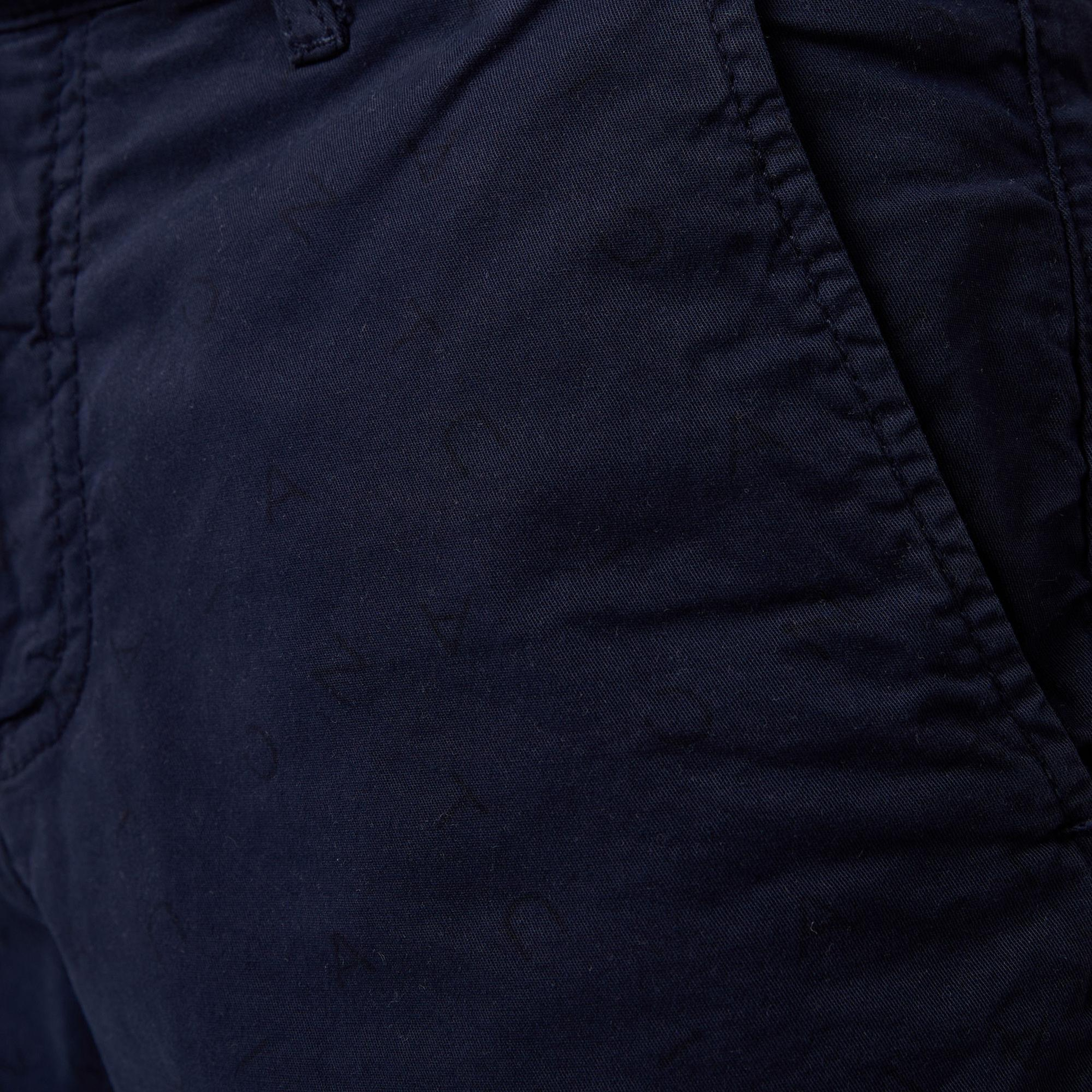 Nautica Erkek Lacivert Slim Fit Baskılı Bermuda