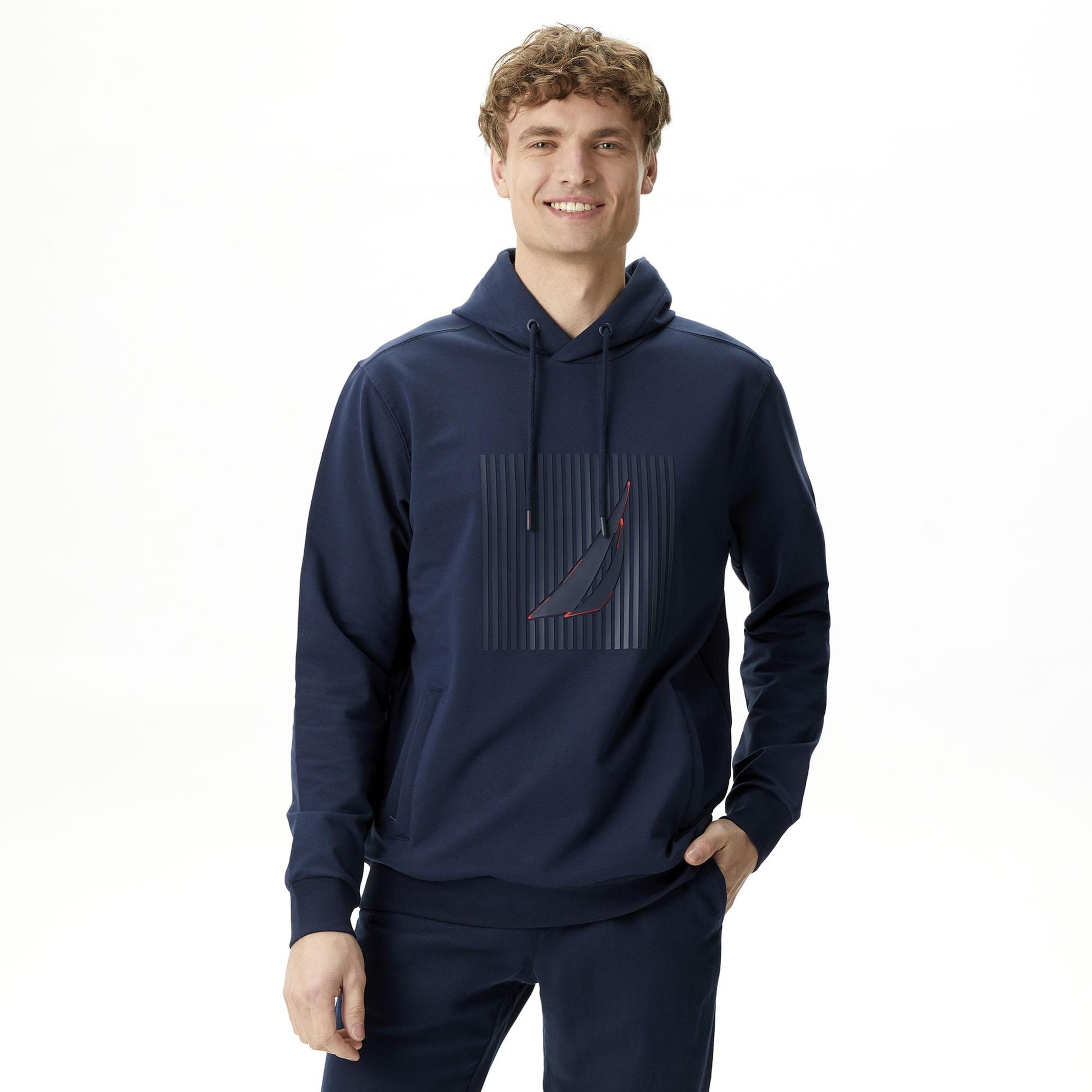 Nautica Erkek Lacivert Standart Fit Sweatshirt