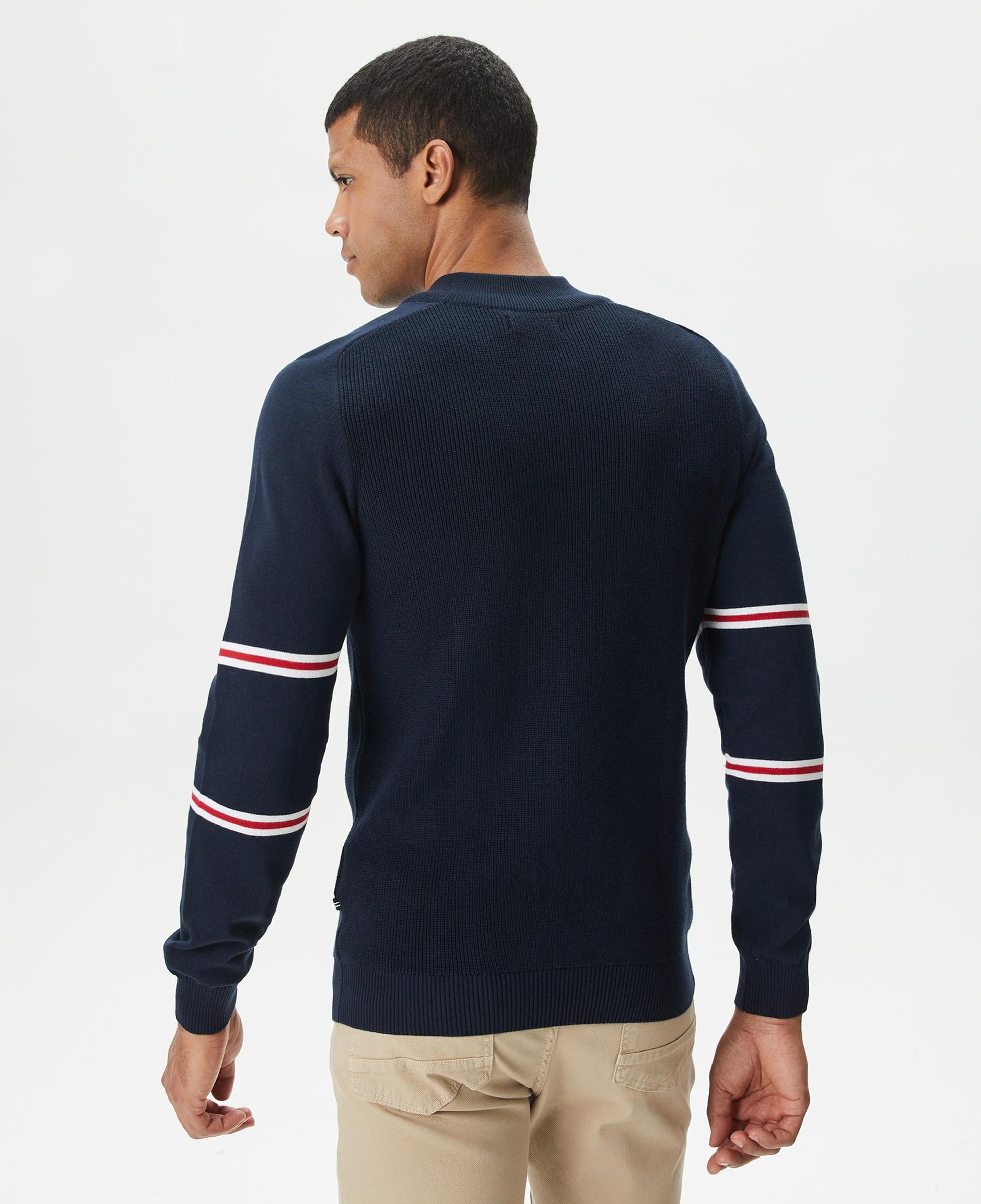 Nautica Erkek Lacivert Standart Fit Dik Yakalı Triko