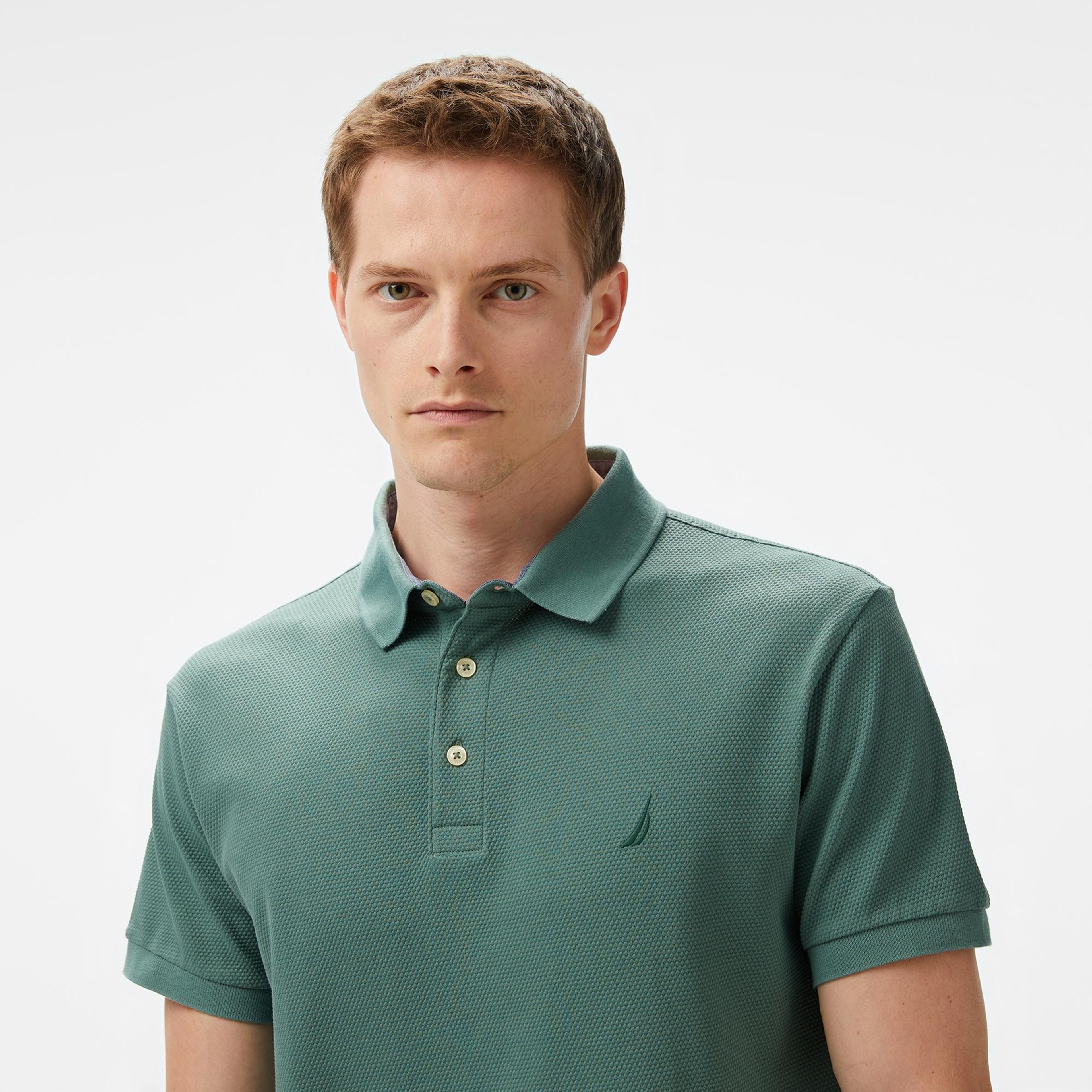 Nautica Erkek Yeşil Classic Fit Polo Yaka T-Shirt