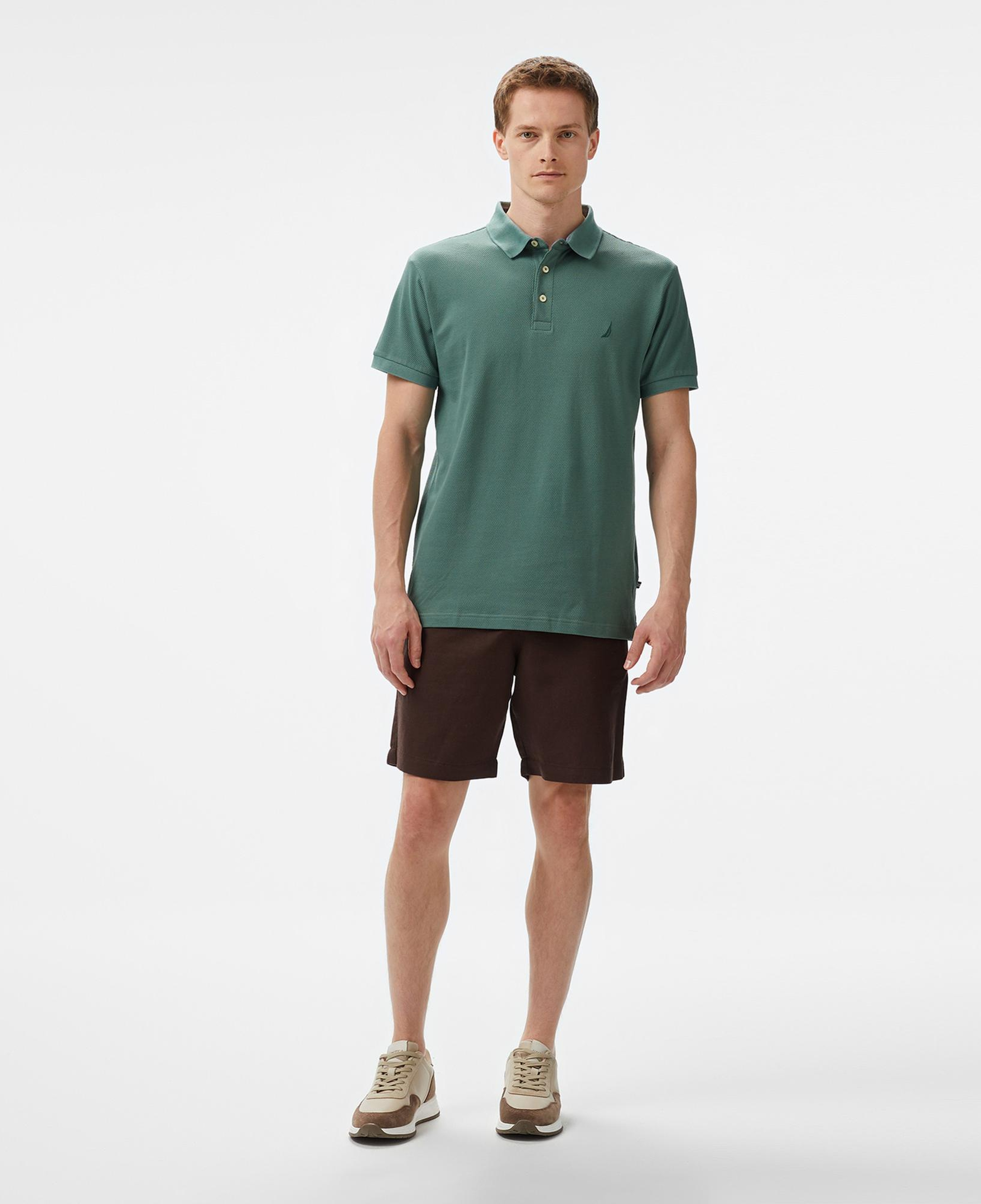 Nautica Erkek Yeşil Classic Fit Polo Yaka T-Shirt
