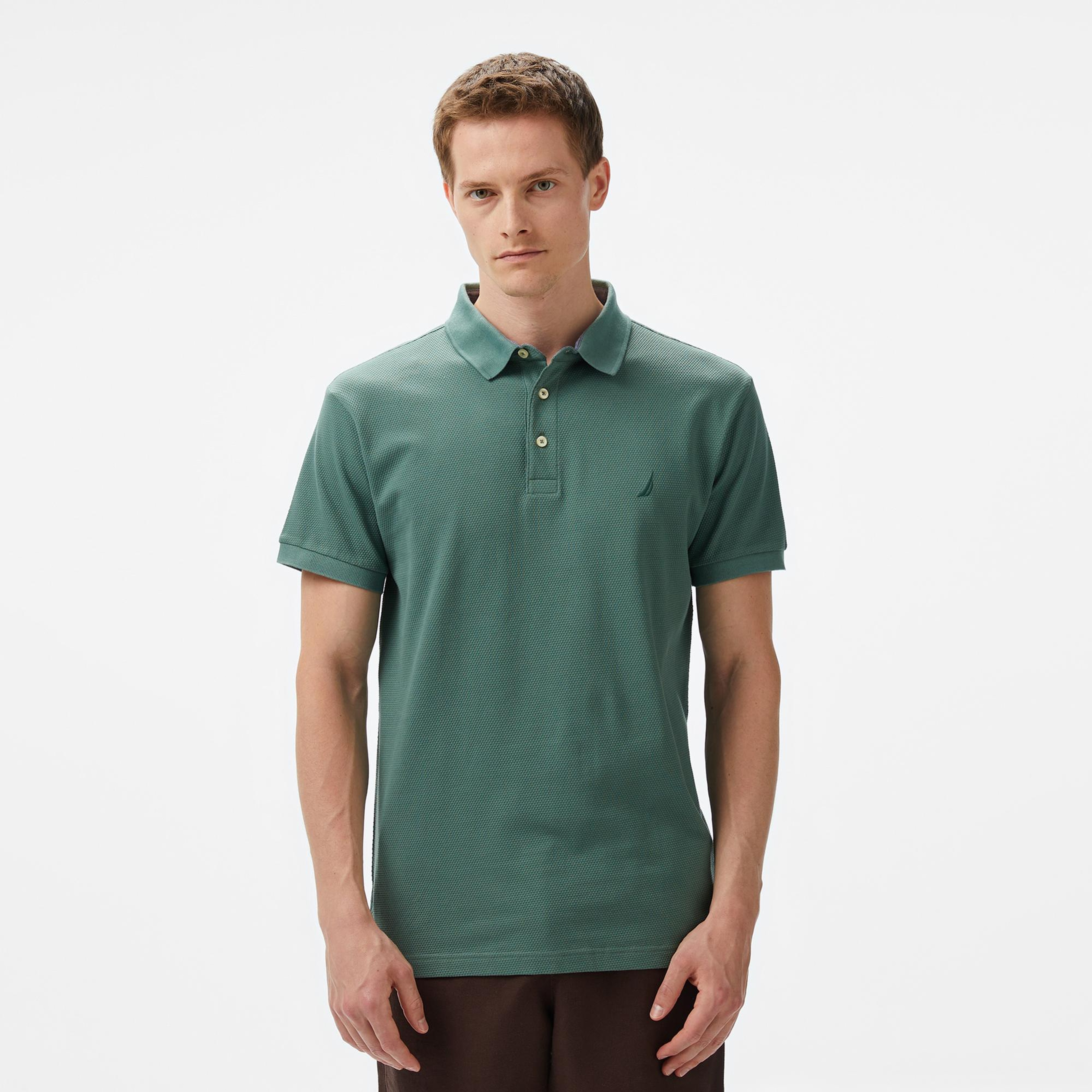 Nautica Erkek Yeşil Classic Fit Polo Yaka T-Shirt