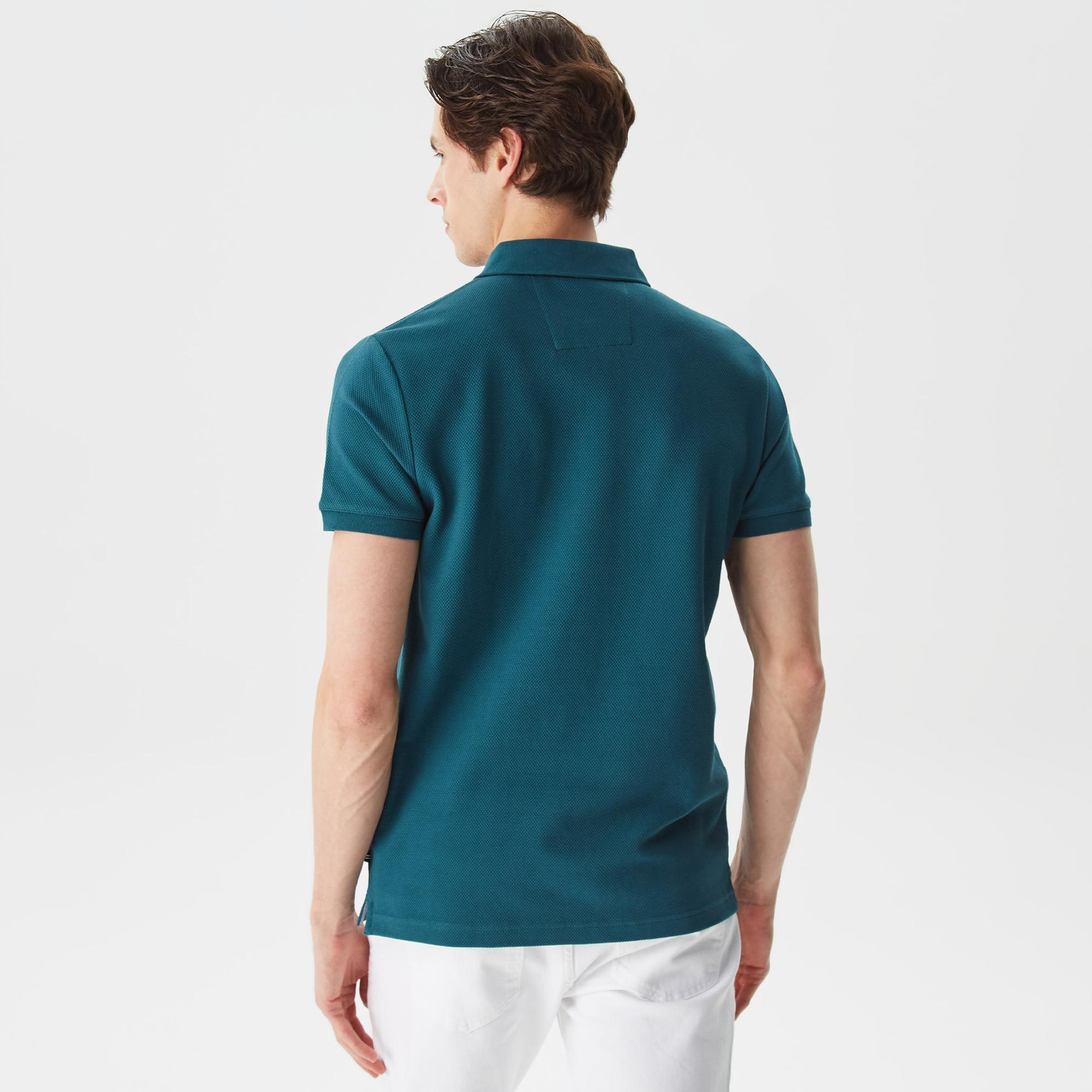 Nautica Erkek Yeşil Slim Fit Kısa Kollu Polo Yaka T-Shirt