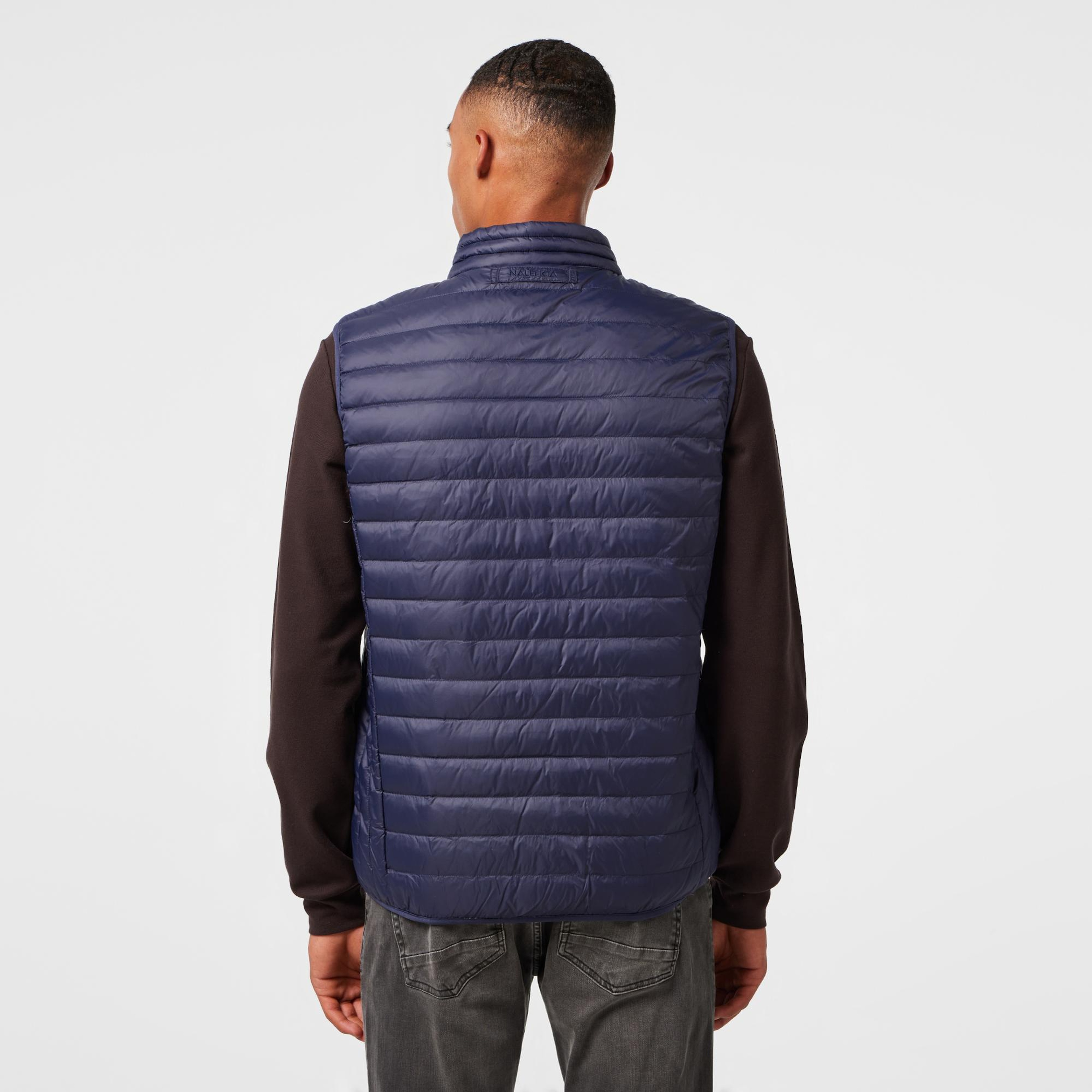 Nautica Erkek Lacivert Su Kaydırma Özellikli Kaz Tüyü Yelek