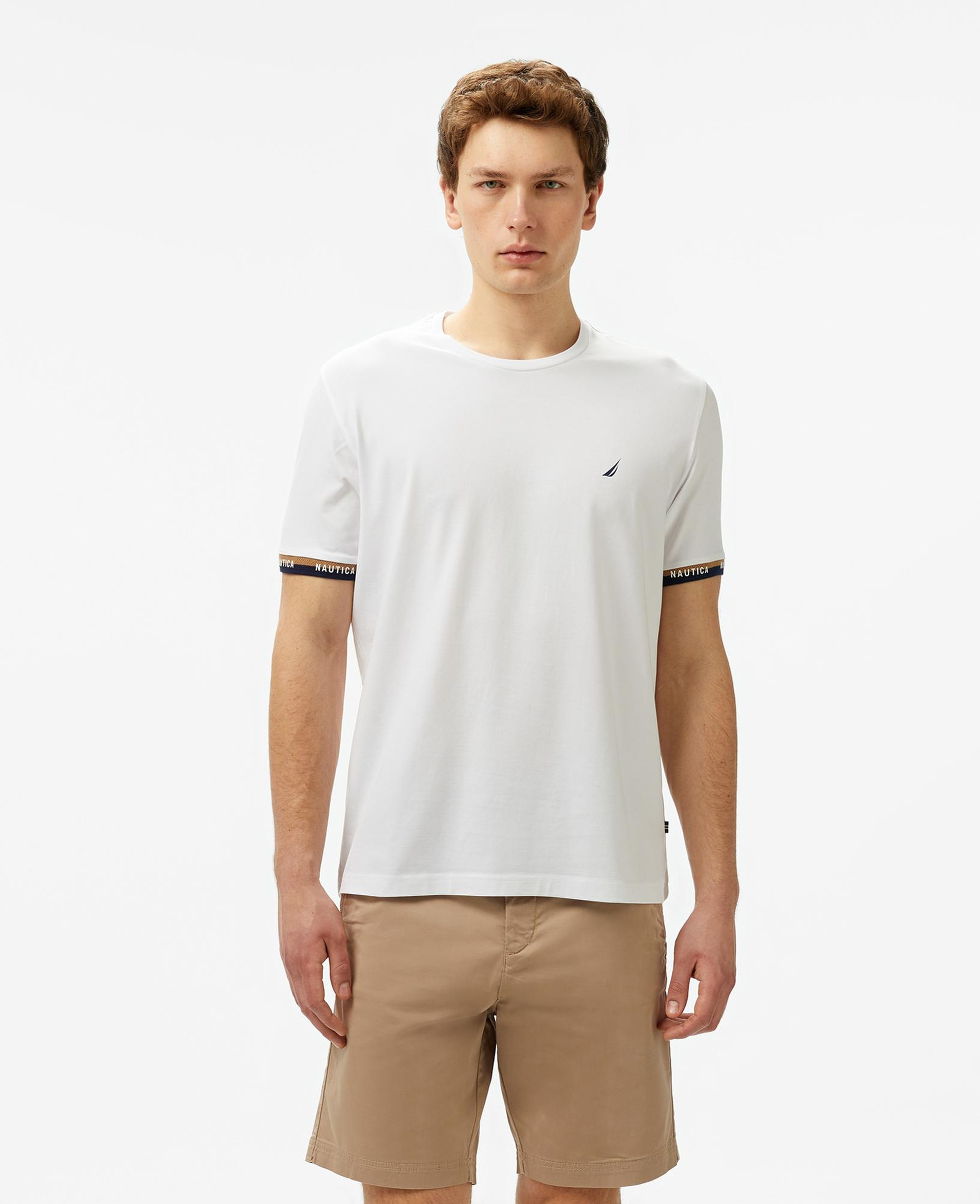 Nautica Erkek Beyaz Regular Fit T-Shirt