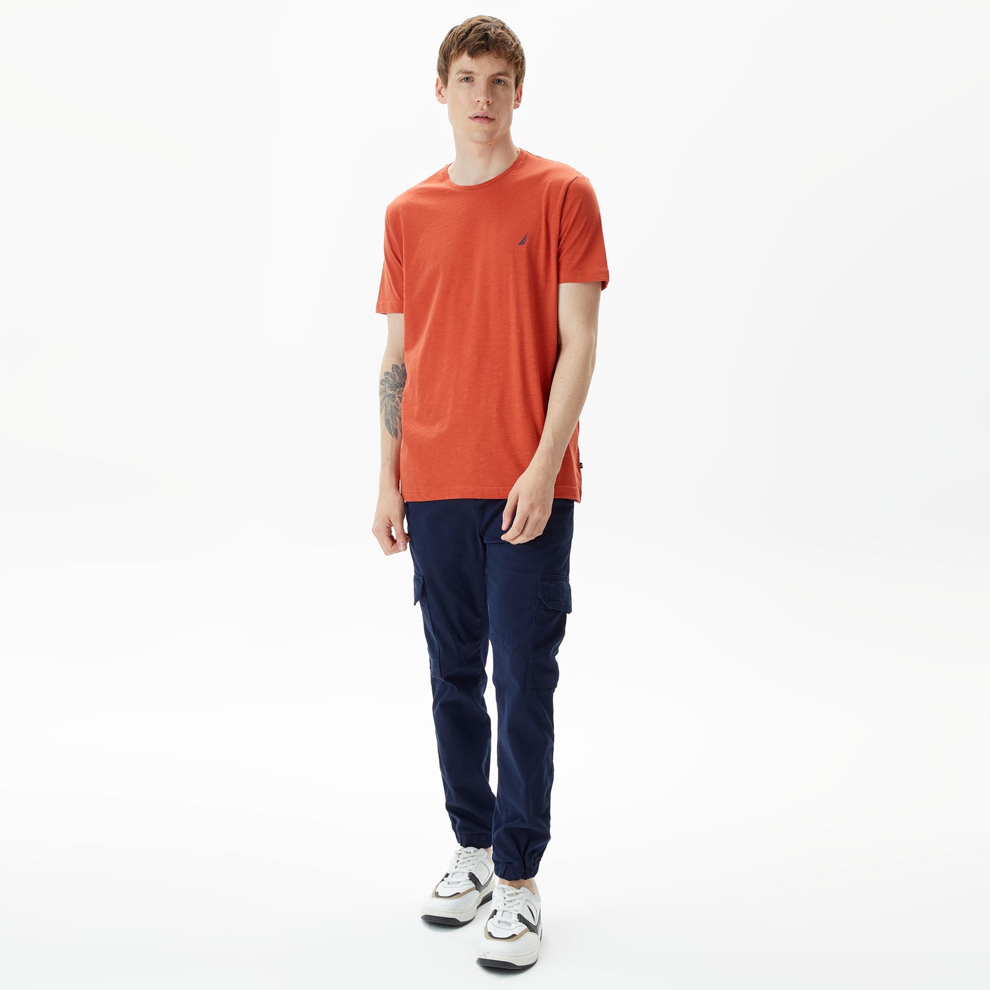 Nautica Erkek Kırmızı Standart Fit T-Shirt