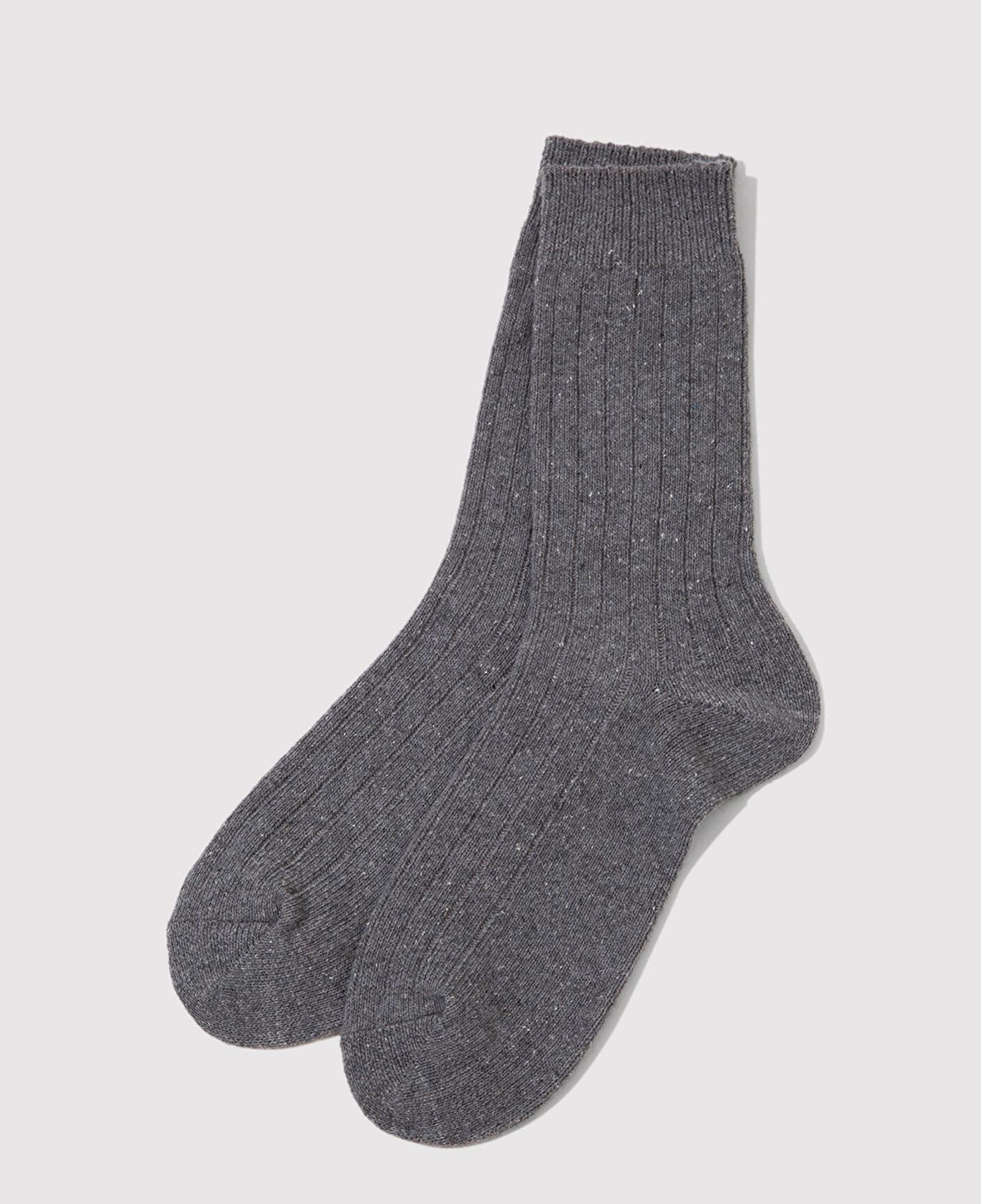 Mavi Yün Karışımlı Gri Bot Çorabı 0912000-24674
