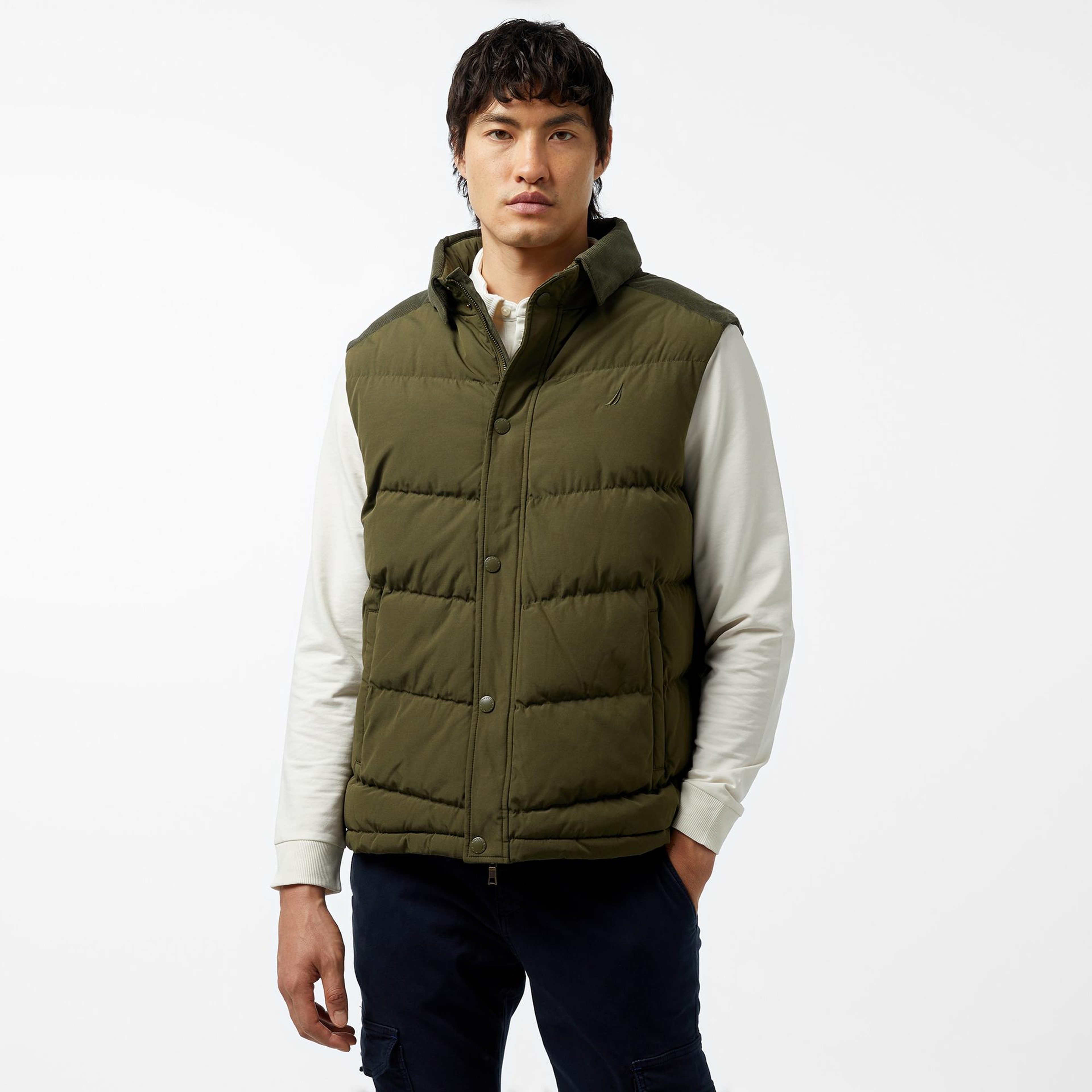 Nautica Erkek Yeşil Standart Fit Yelek