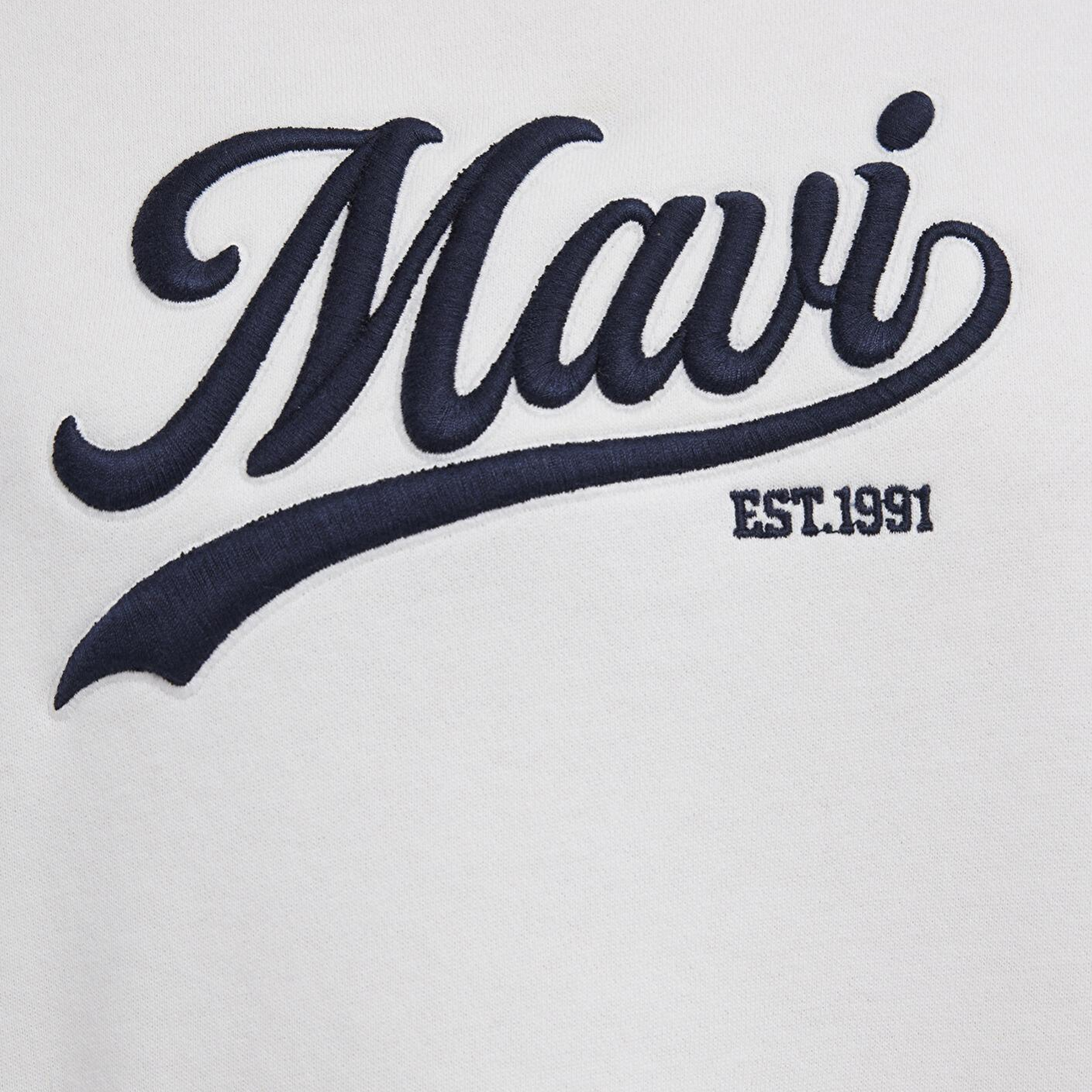 Mavi Mavi Logo Baskılı Ekru Sweatshirt 1S10419-80194