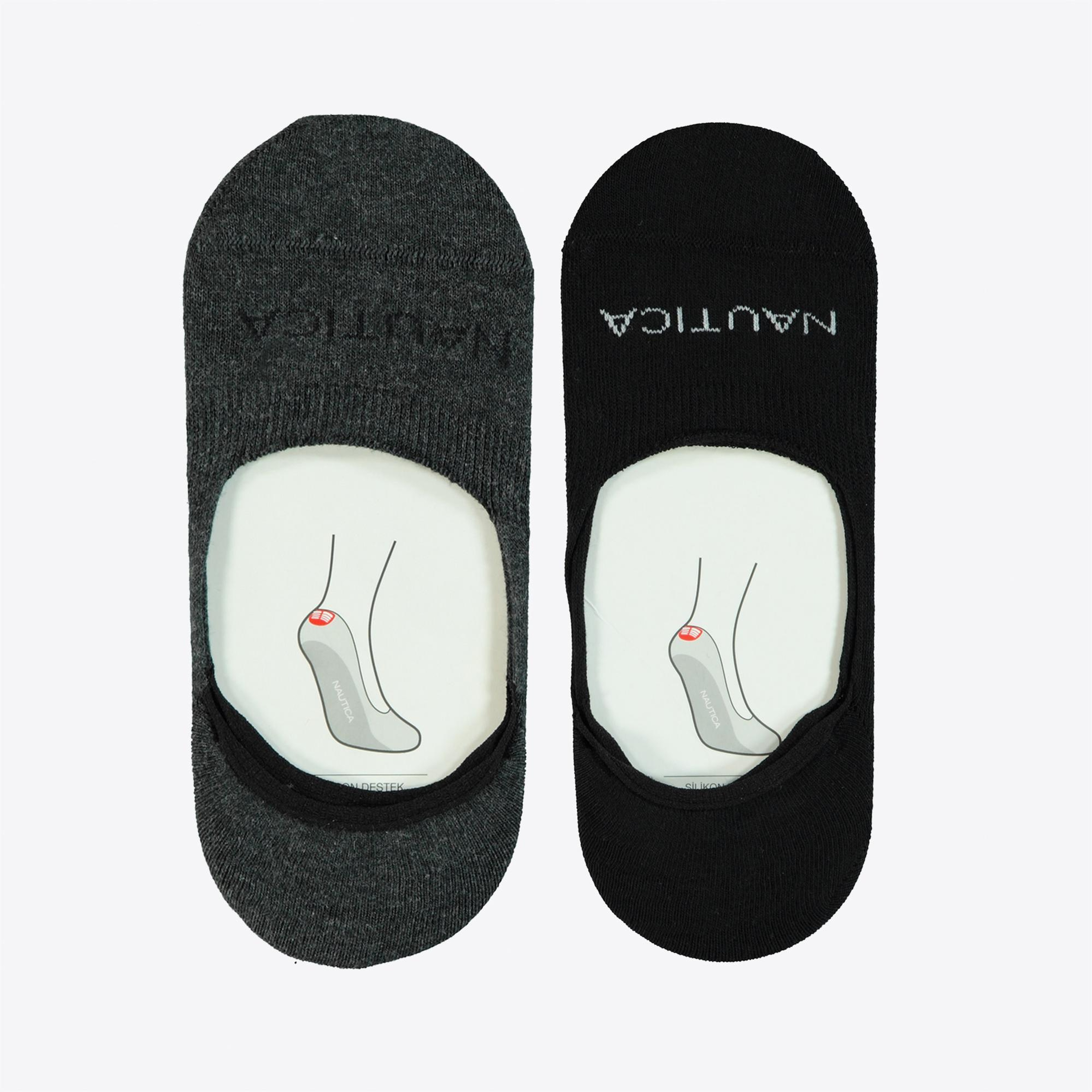 Nautica Unisex Renkli Babet 2'li Çorap