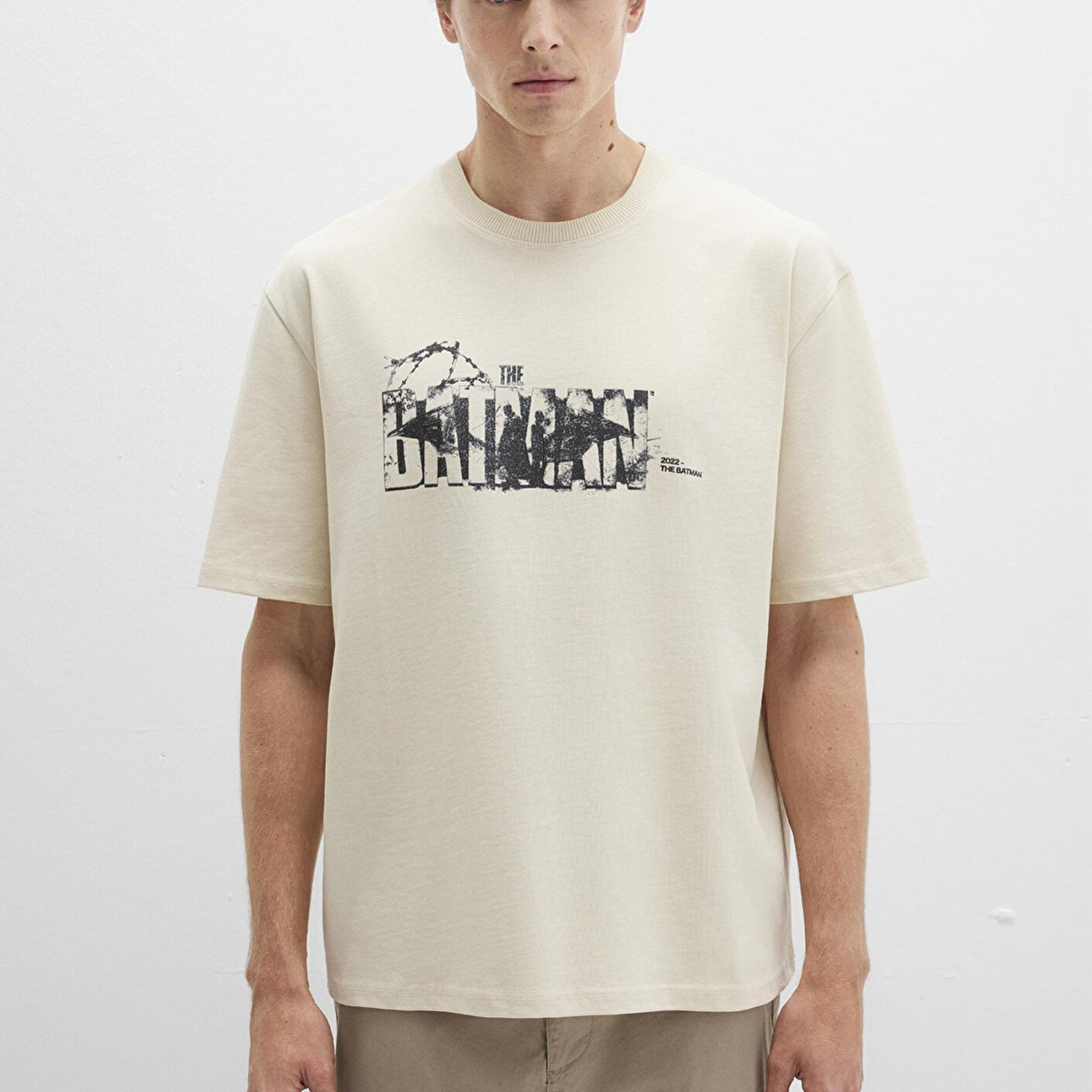 Mavi Batman Baskılı Bej Tişört Relaxed Fit / Rahat Kesim 0612919-70065