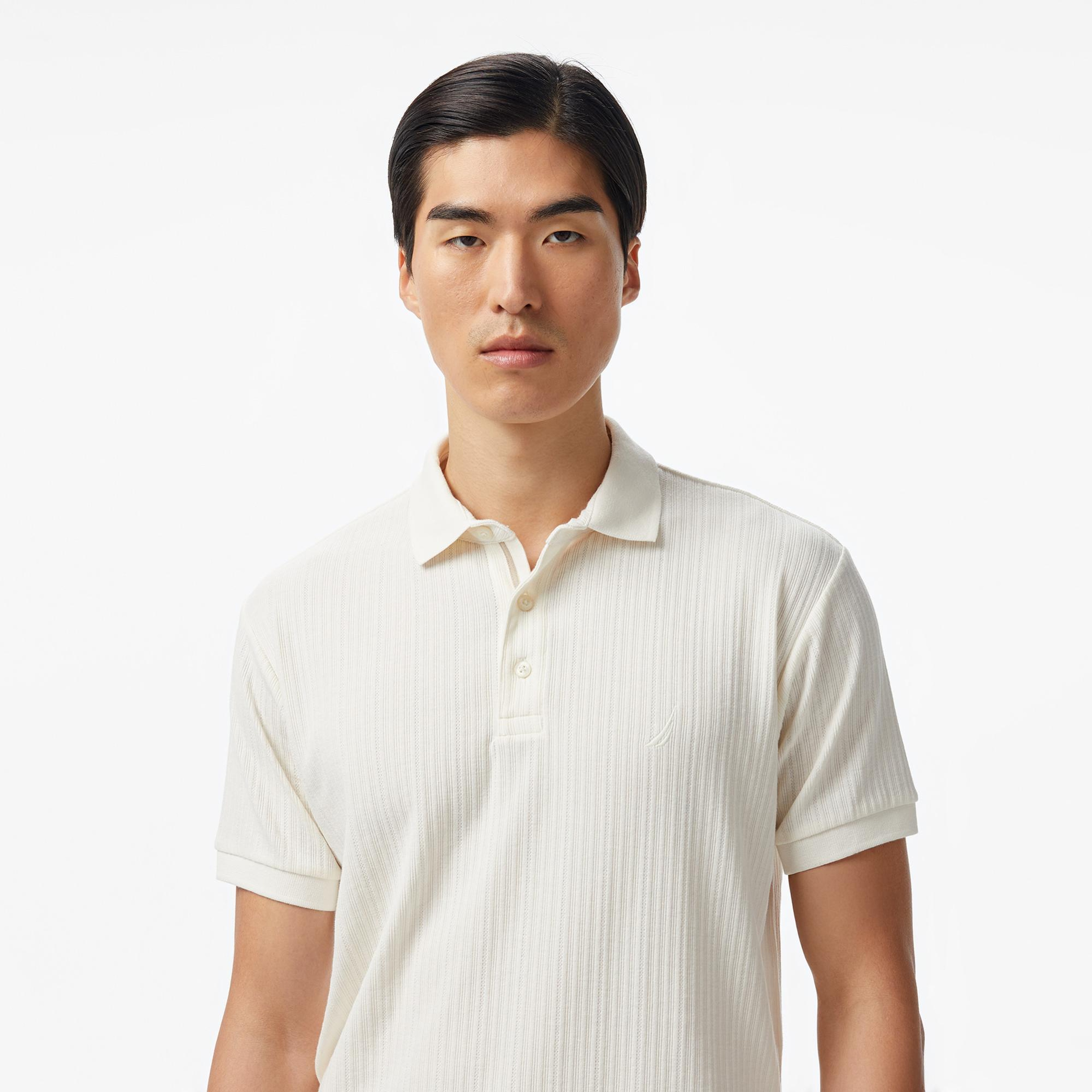 Nautica Erkek Krem Rengi Regular Fit Polo Yaka T-Shirt