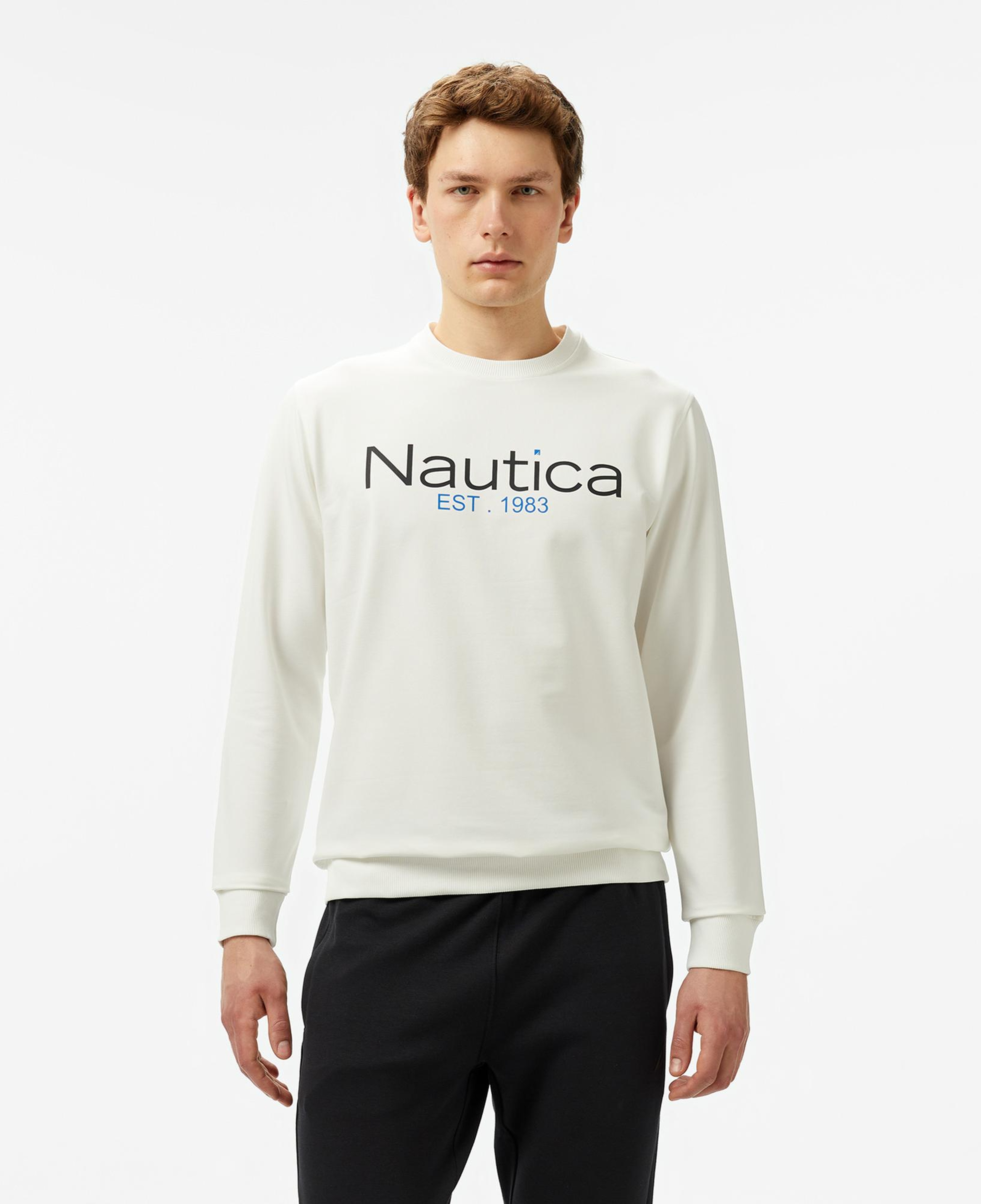 Nautica Erkek Krem Rengi Regular Fit Sweatshirt