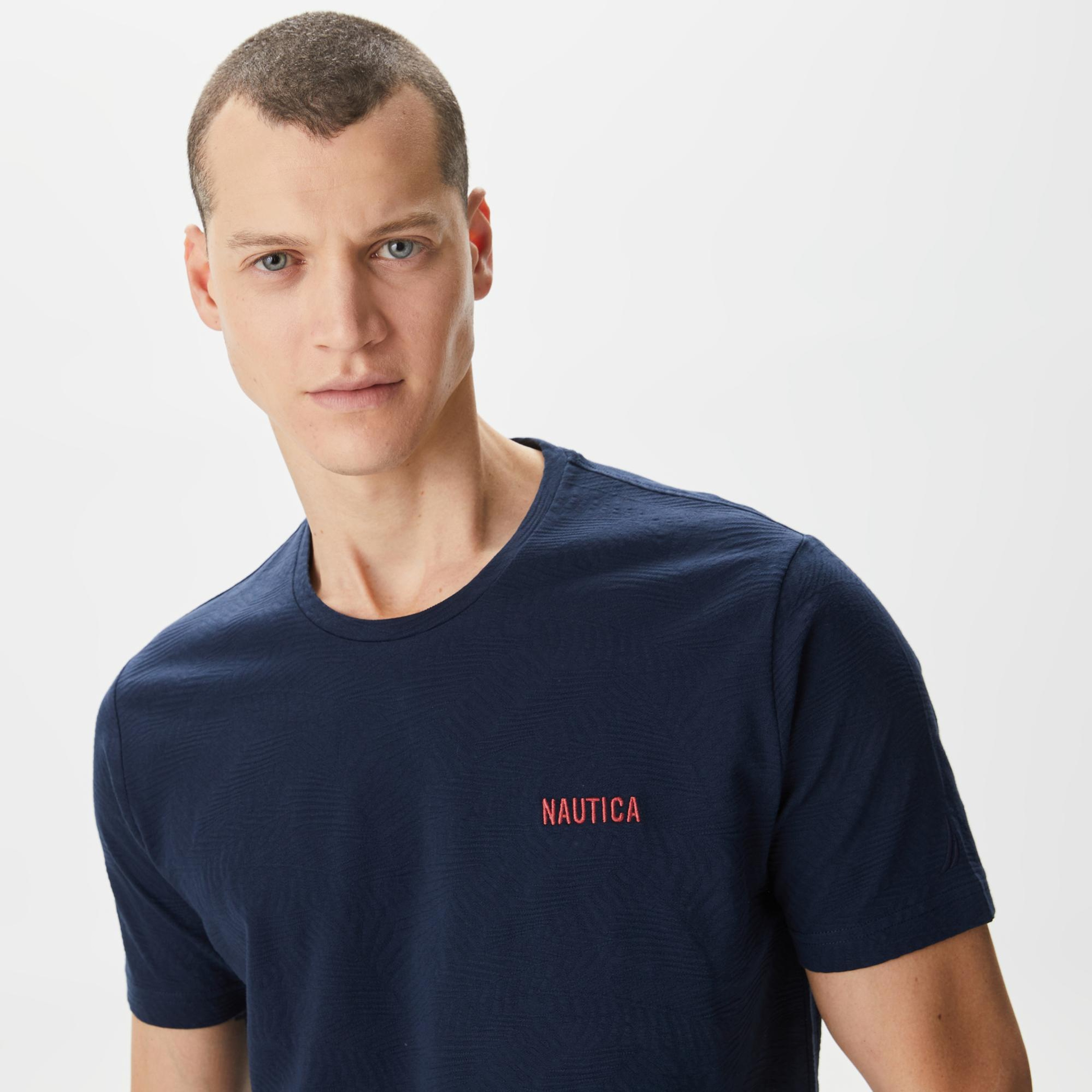 Nautica Erkek Lacivert Standart Fit T-Shirt