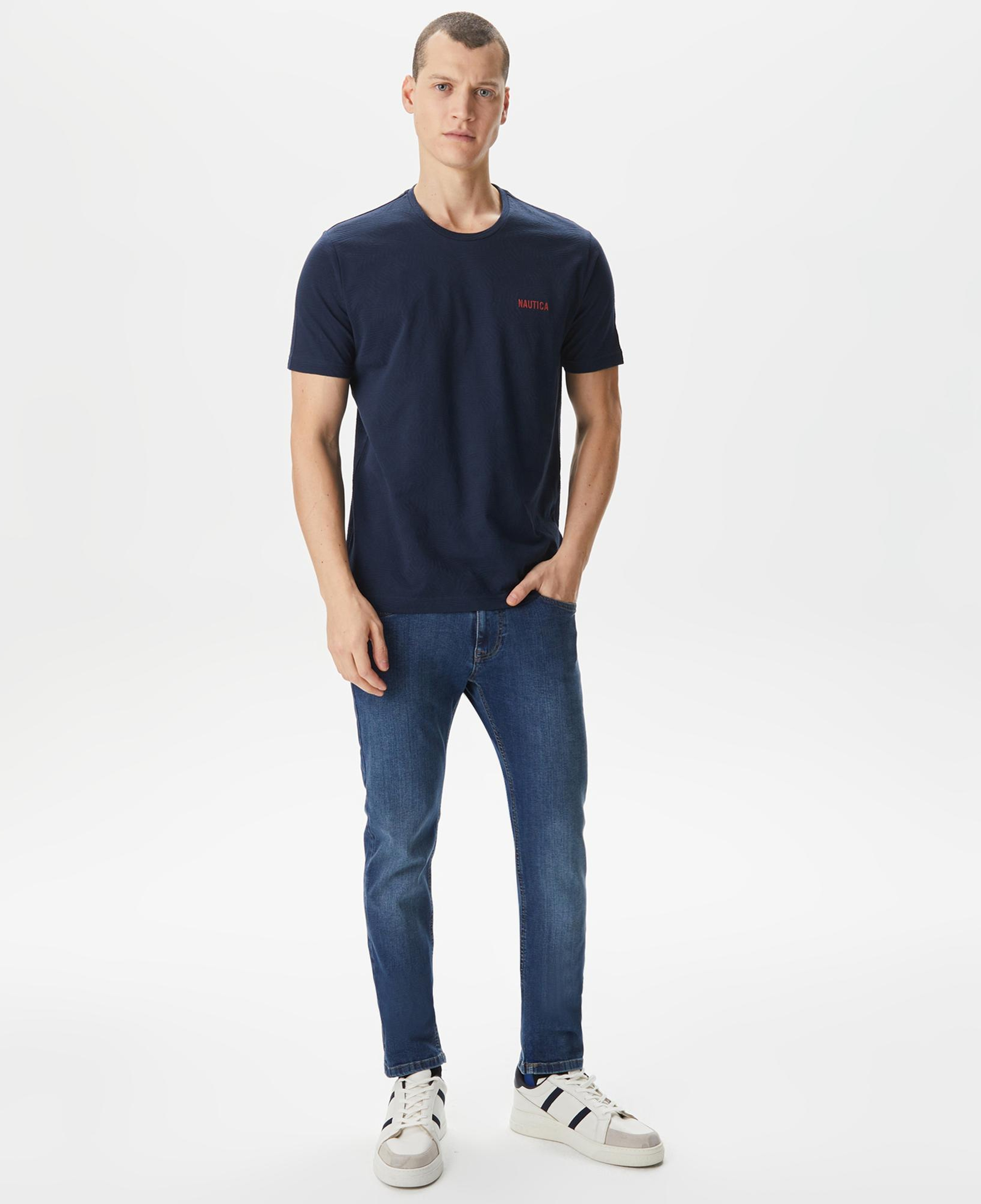 Nautica Erkek Lacivert Standart Fit T-Shirt