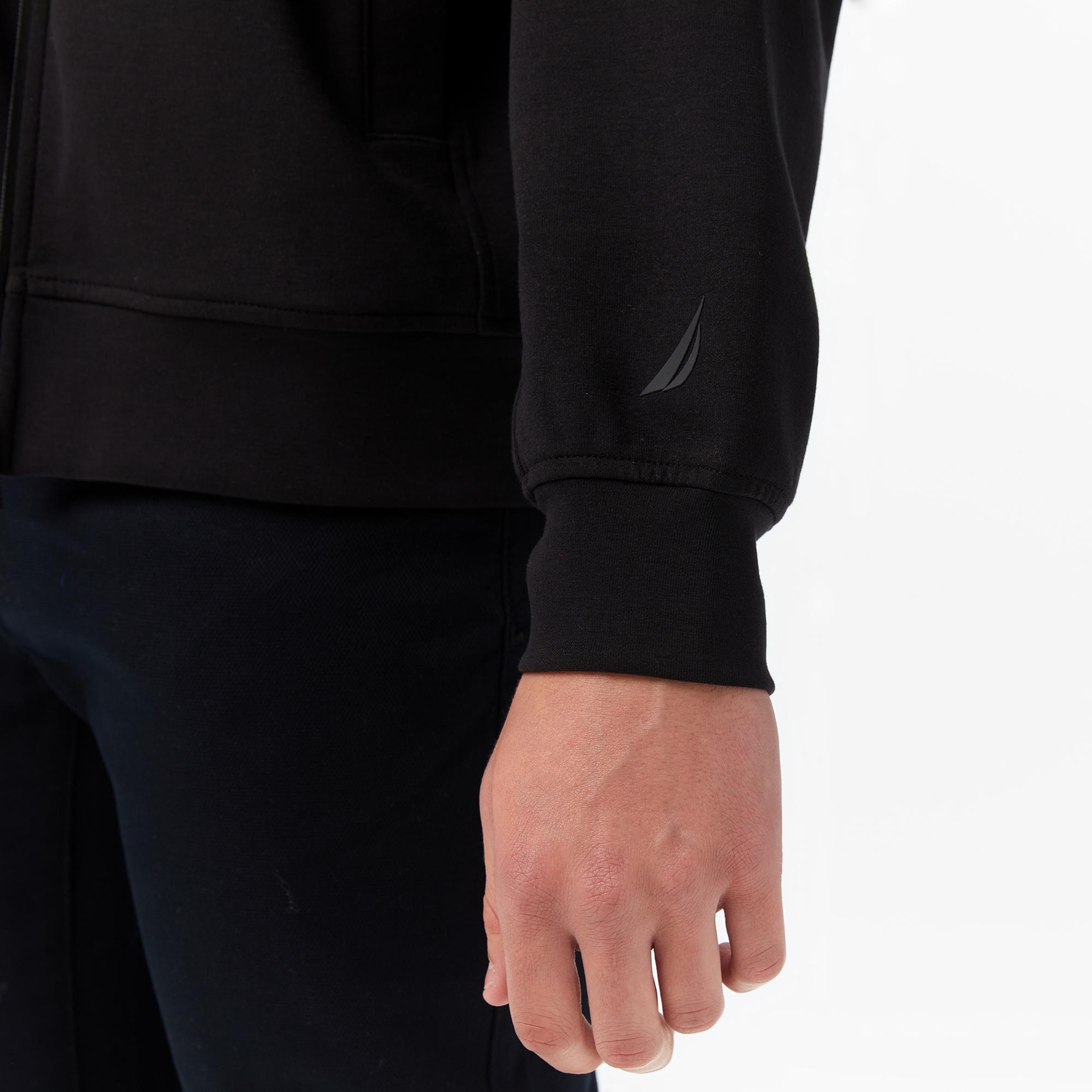 Nautica Erkek Siyah Classic Fit Fermuarlı Sweatshirt