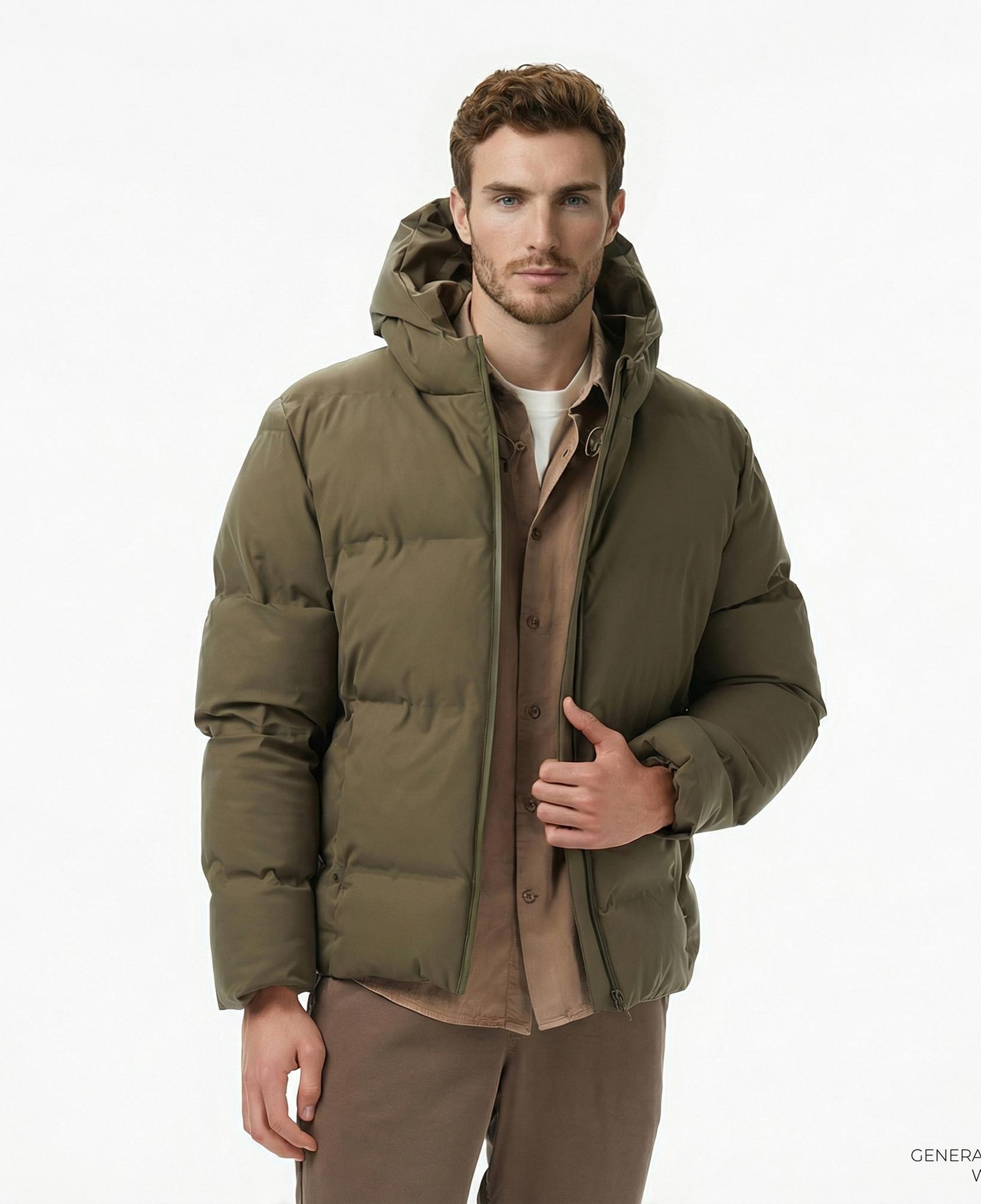 Nautica Erkek Yeşil Regular Fit Mont