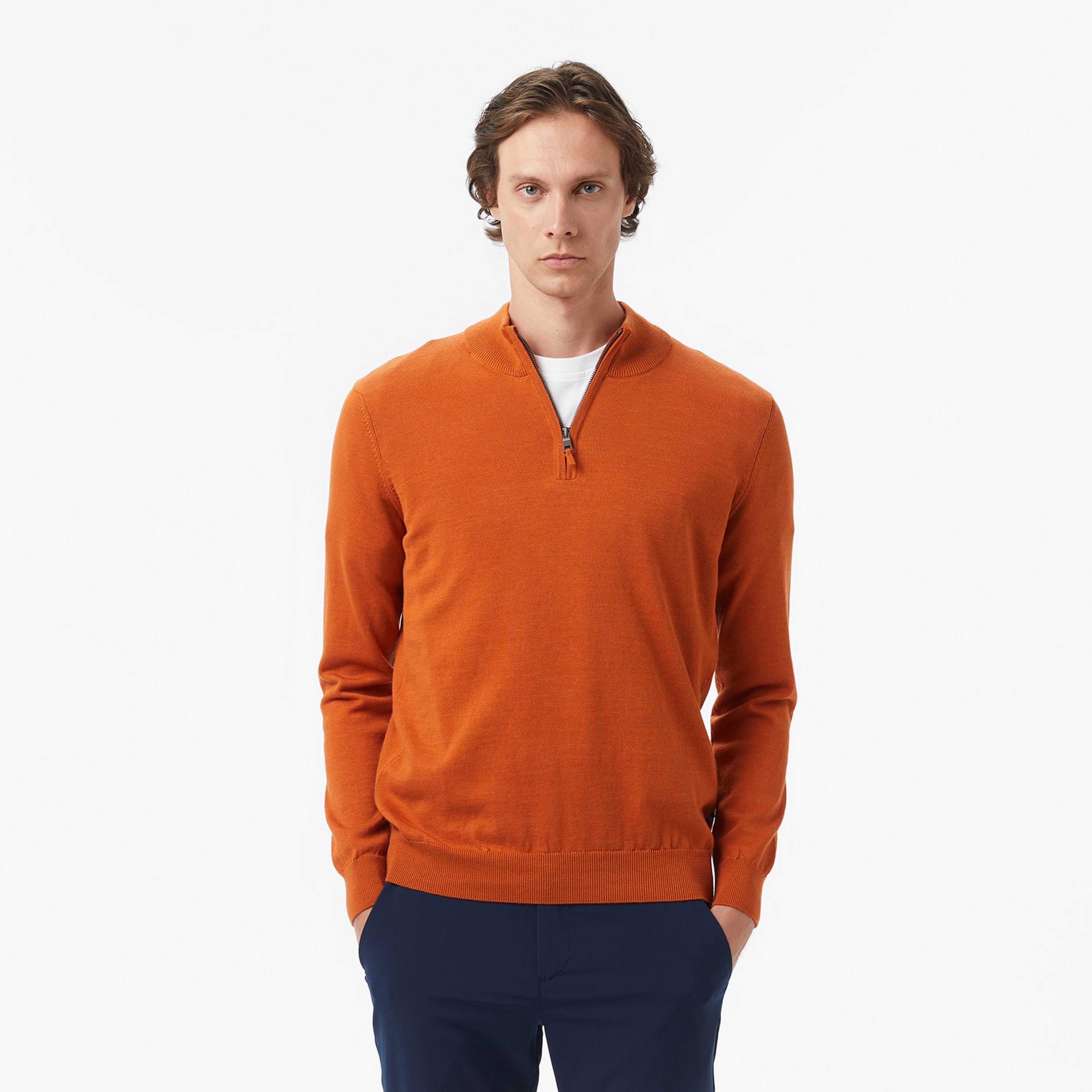 Nautica Erkek Turuncu Classic Fit Kazak