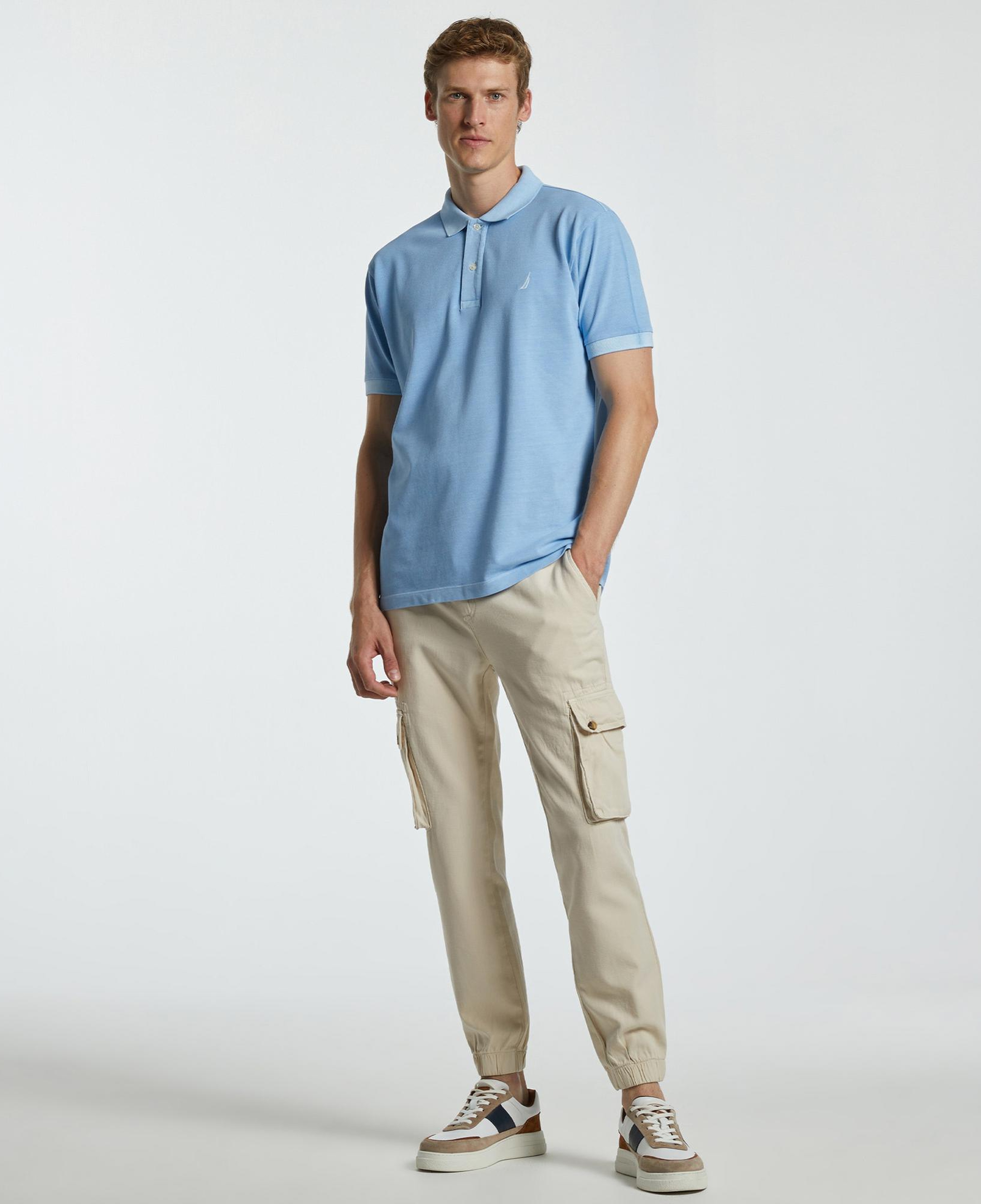 Nautica Erkek Mavi Classic Fit Kısa Kollu Polo