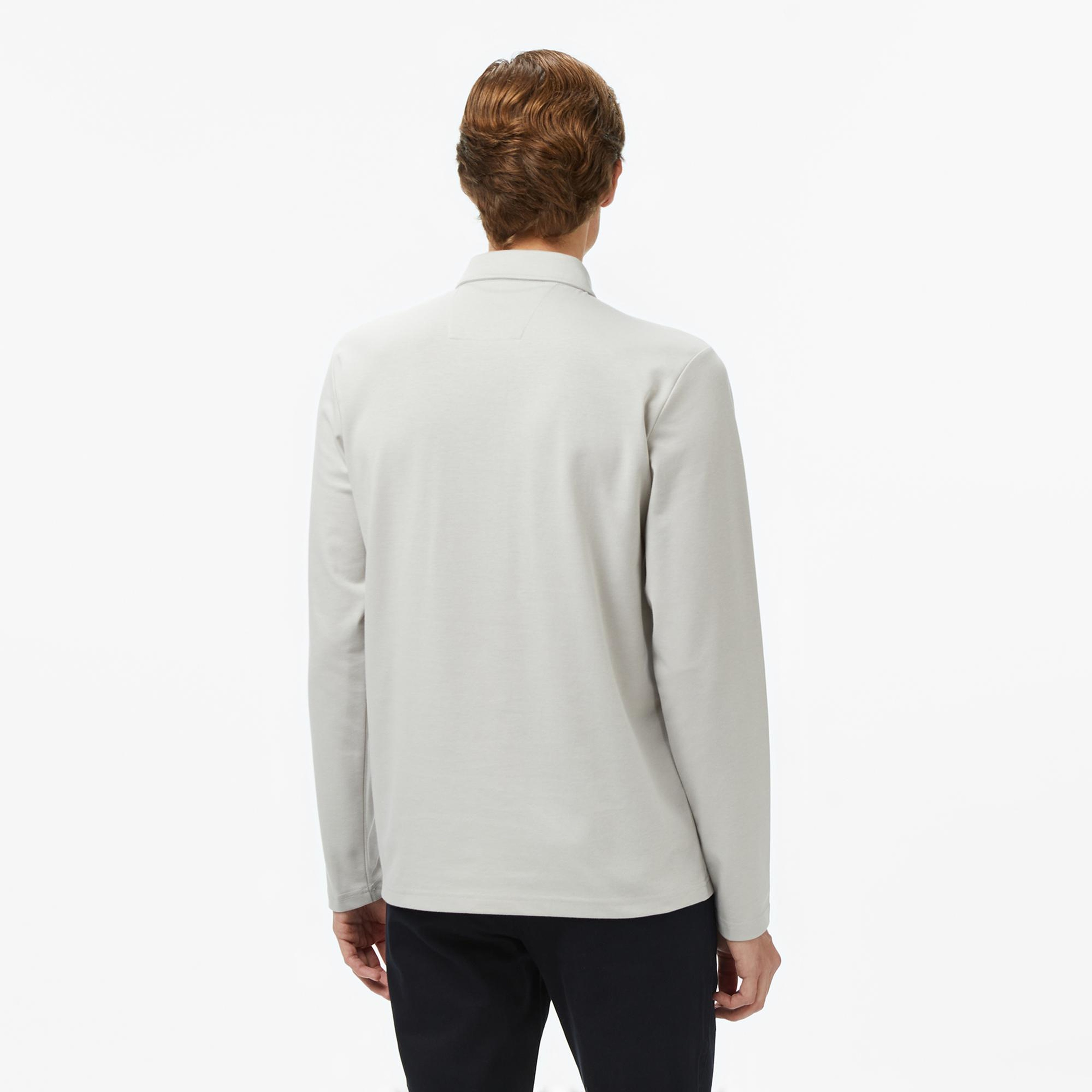 Nautica Erkek Gri Classic Fit Uzun Kollu Polo Yaka T-Shirt