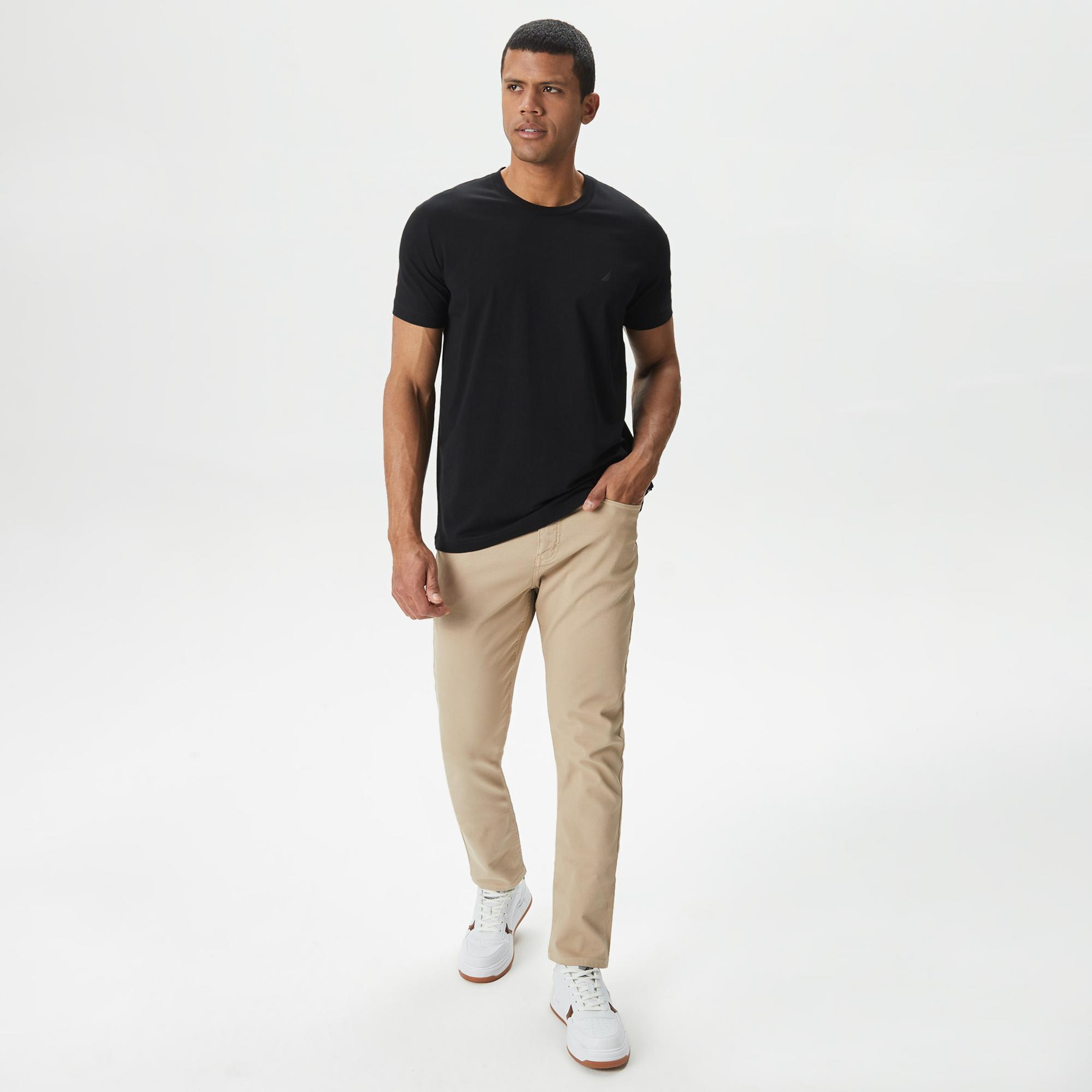 Nautica Erkek Siyah Standart Fit T-Shirt