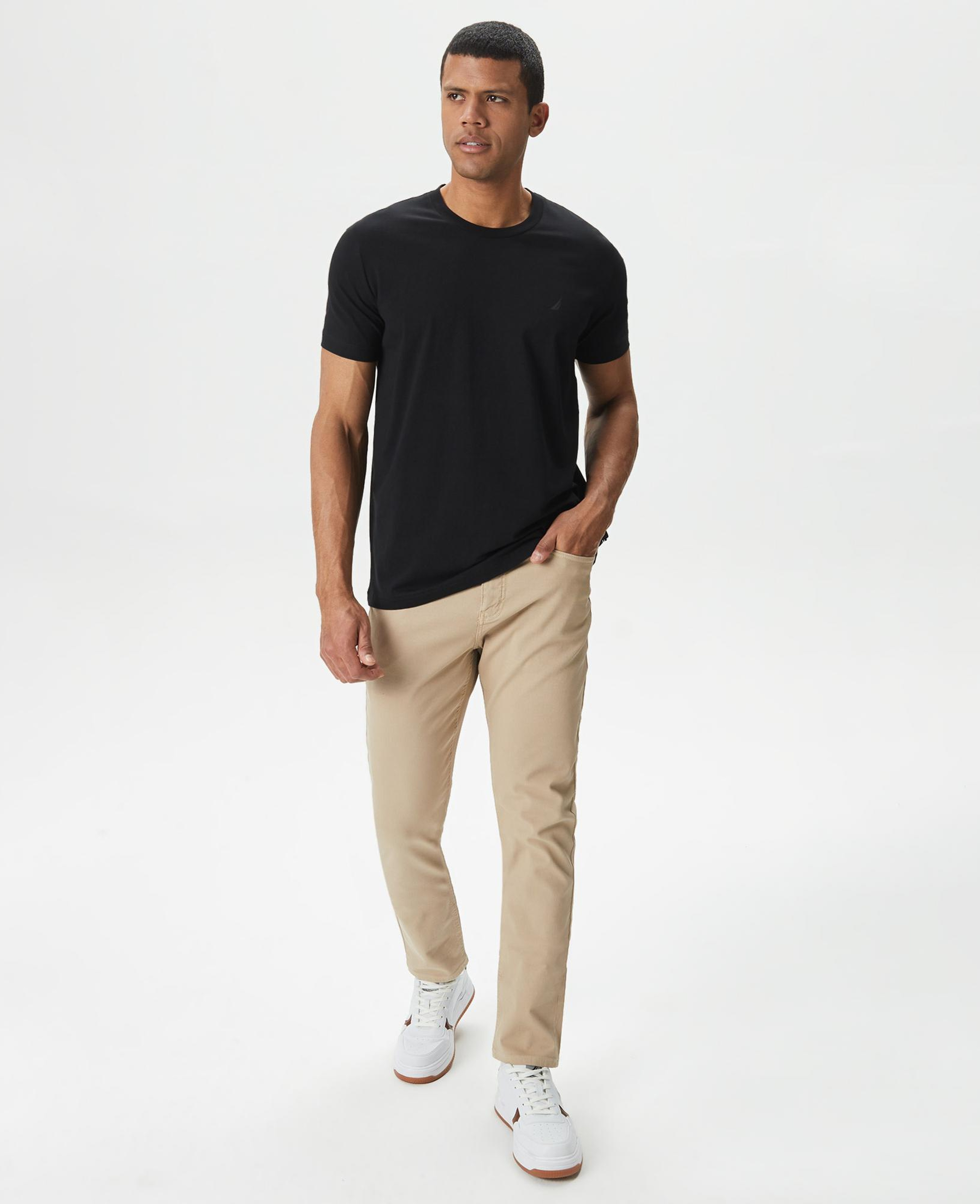 Nautica Erkek Siyah Standart Fit T-Shirt