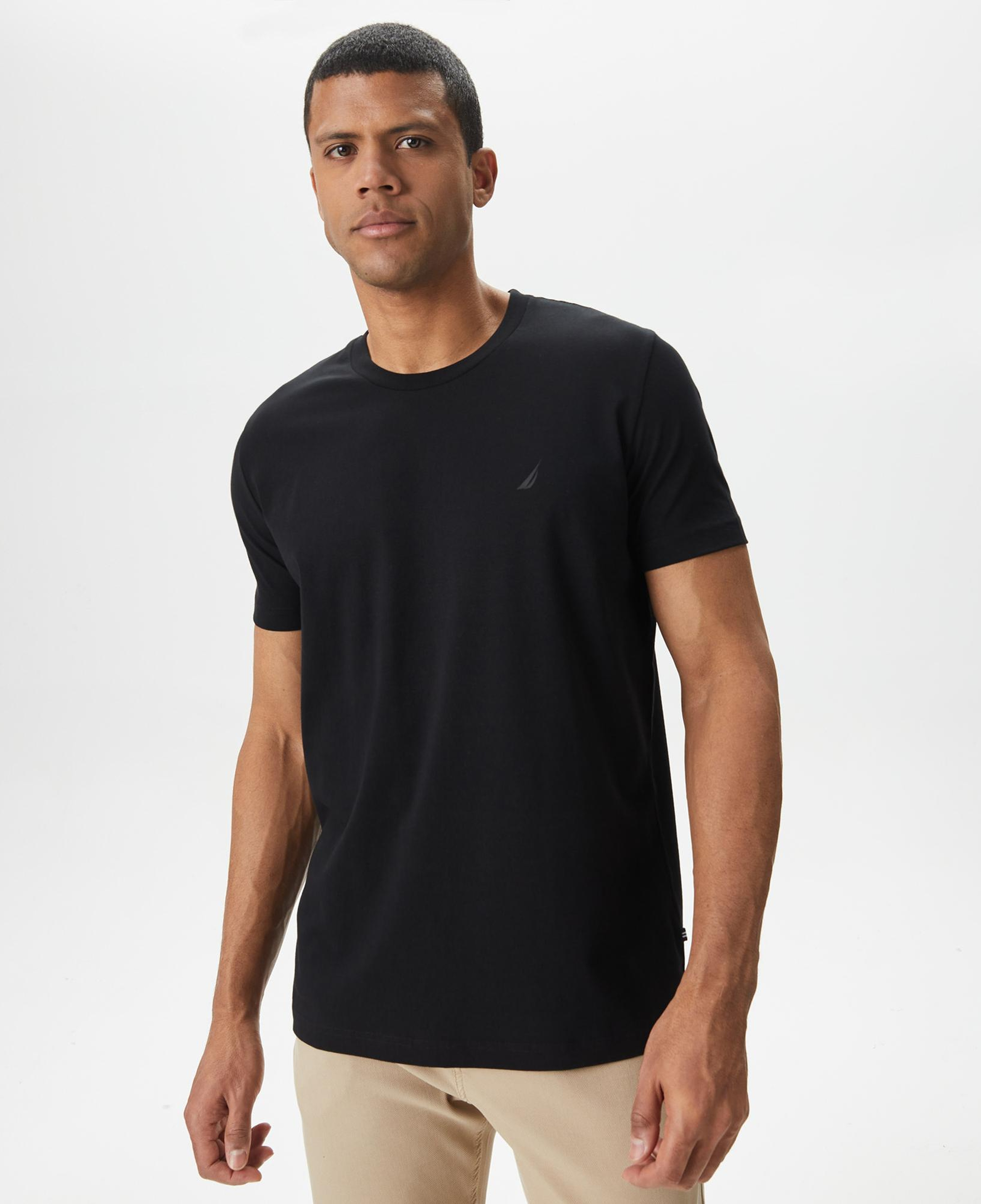 Nautica Erkek Siyah Standart Fit T-Shirt