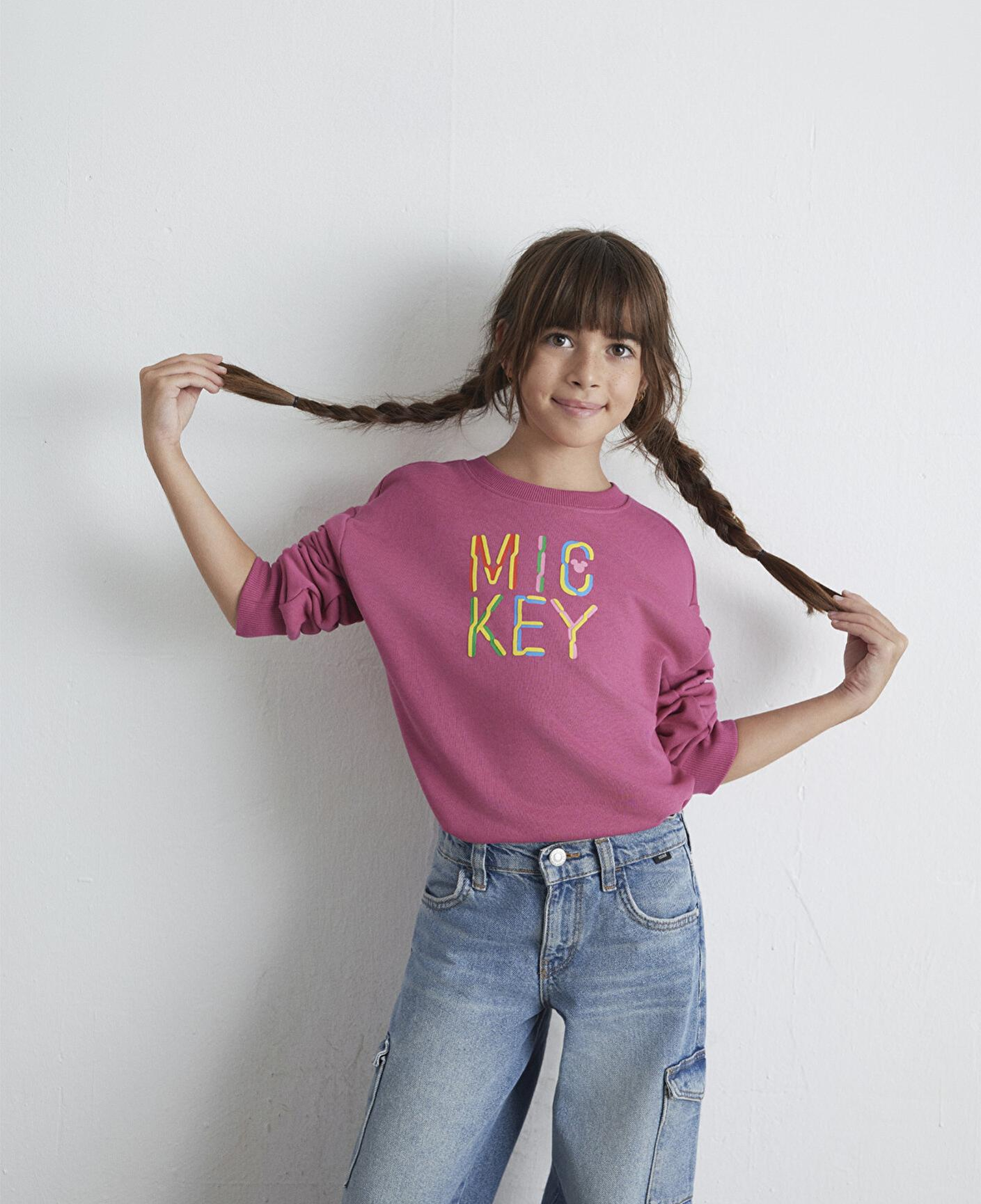 Mavi Mickey Baskılı Pembe Sweatshirt 7S10142-71085