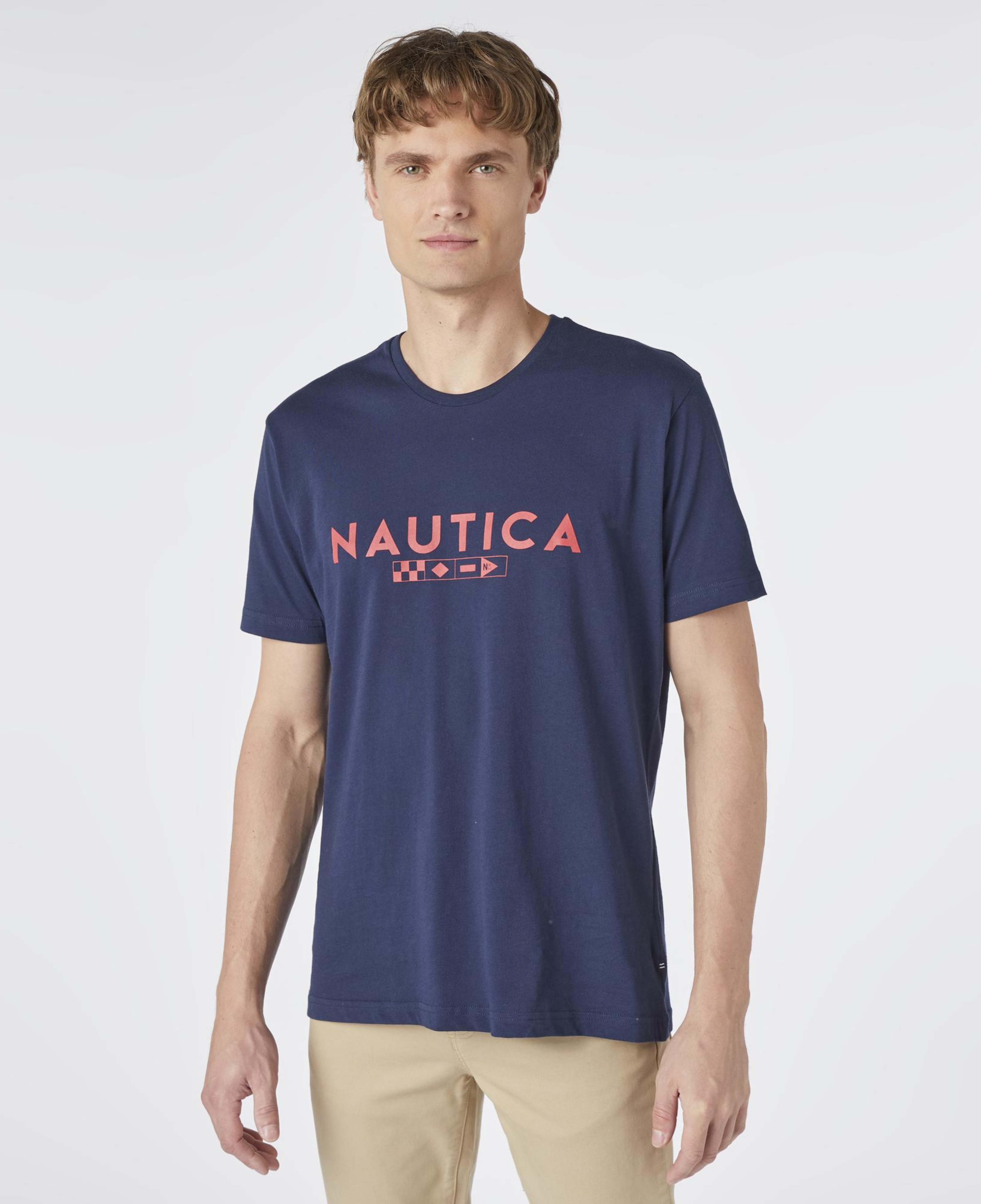 Nautica Erkek Lacivert Kısa Kollu Standart Fit T-Shirt