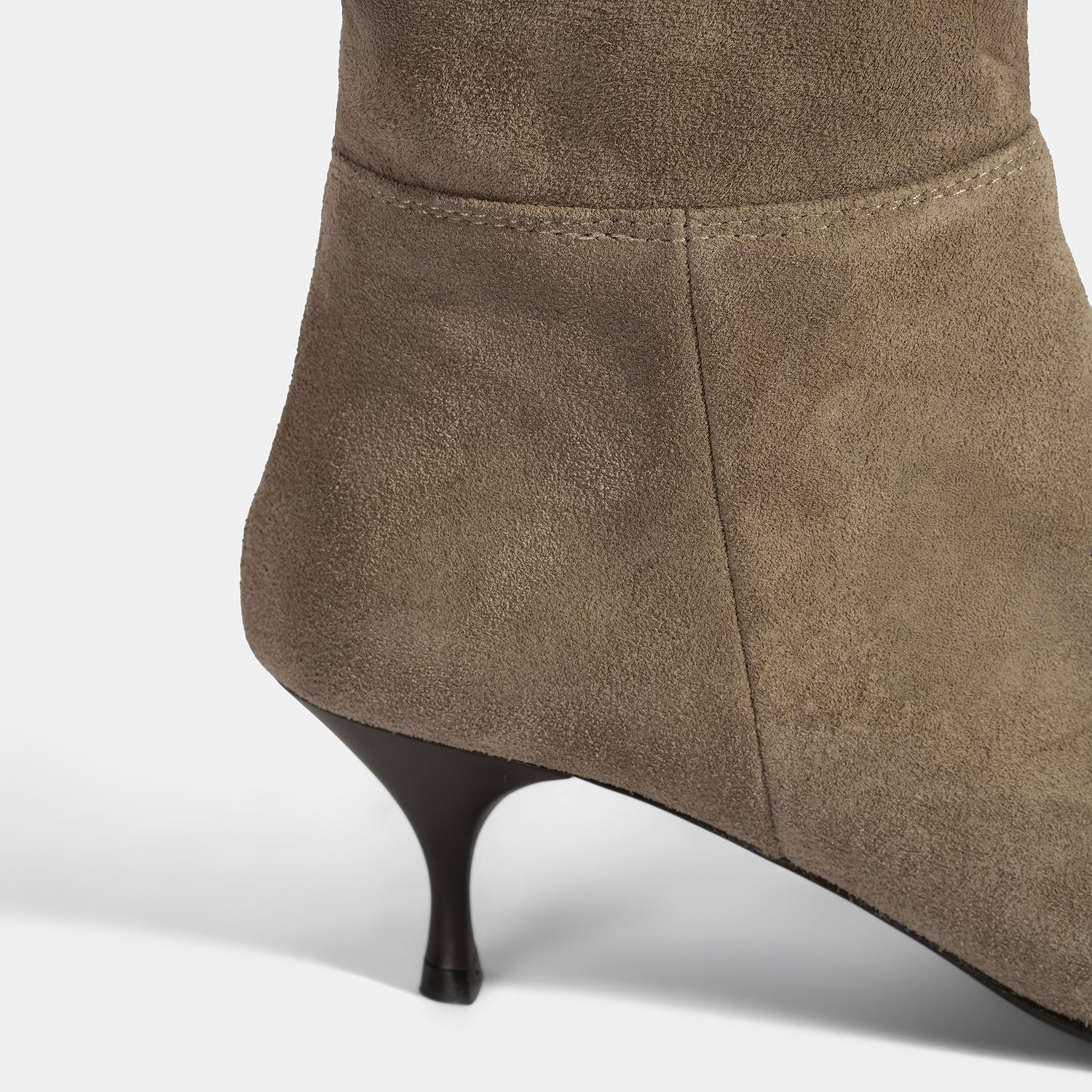 Kadın Vizon İnce Topuklu Süet Bot