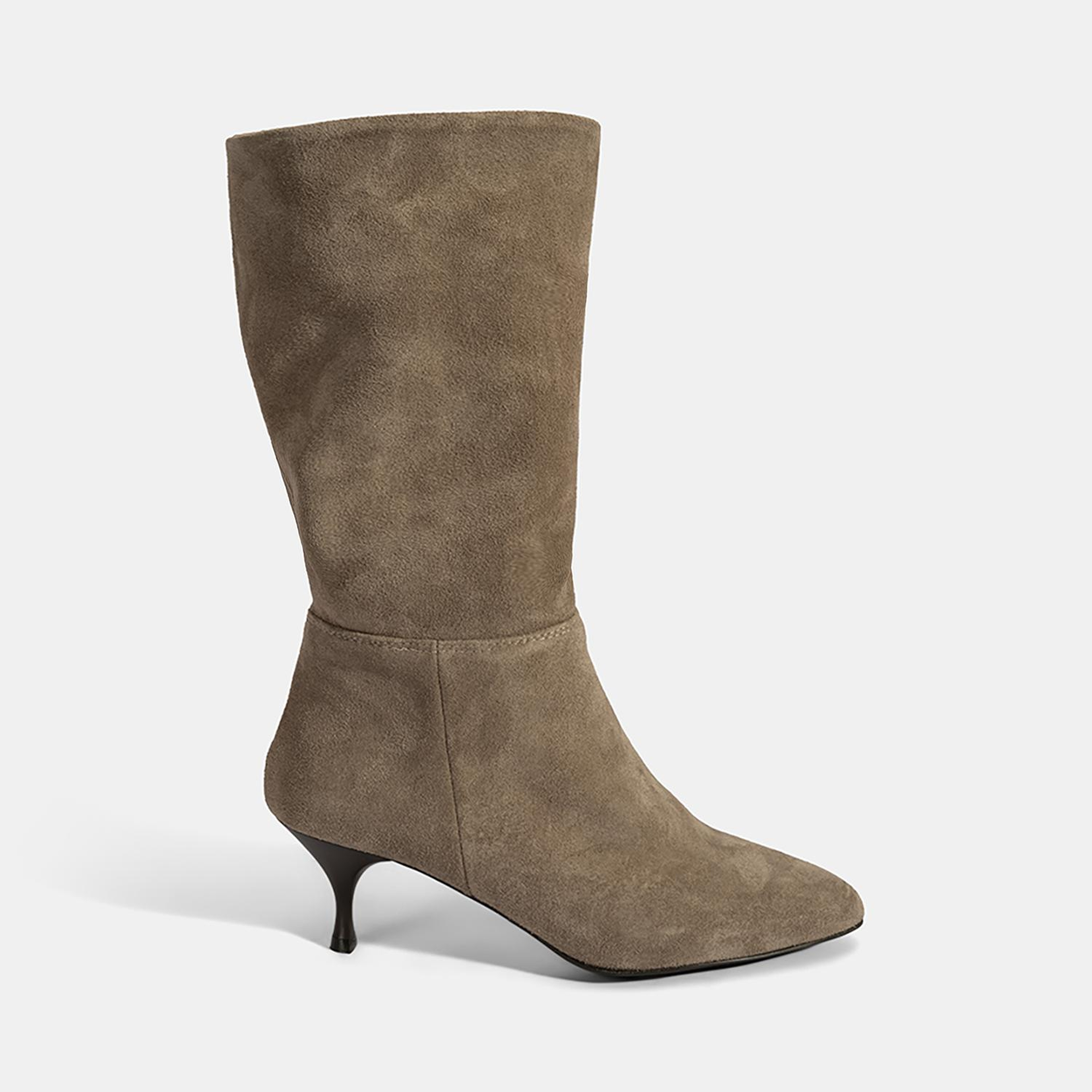 Kadın Vizon İnce Topuklu Süet Bot