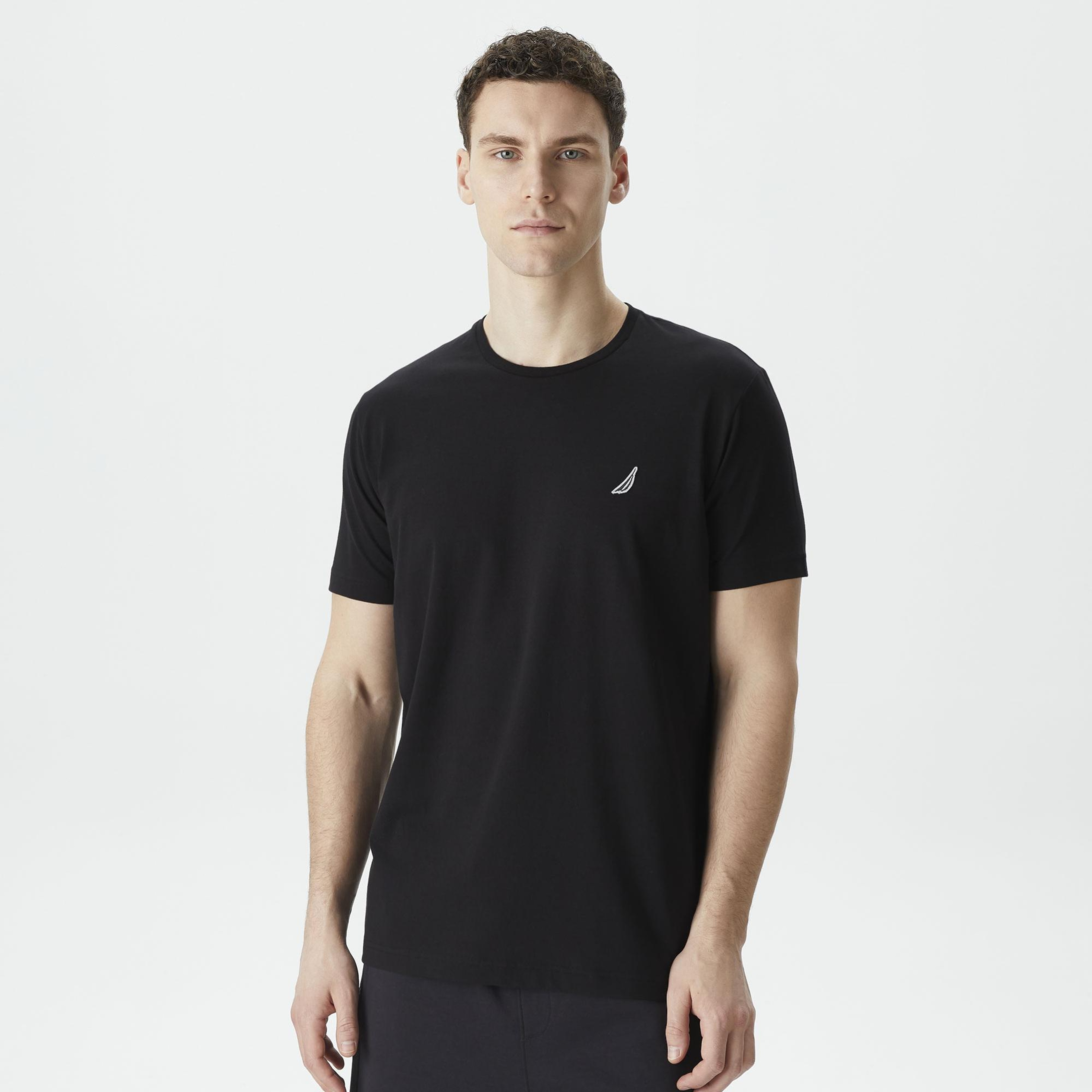 Nautica Erkek Siyah Standart Fit T-Shirt