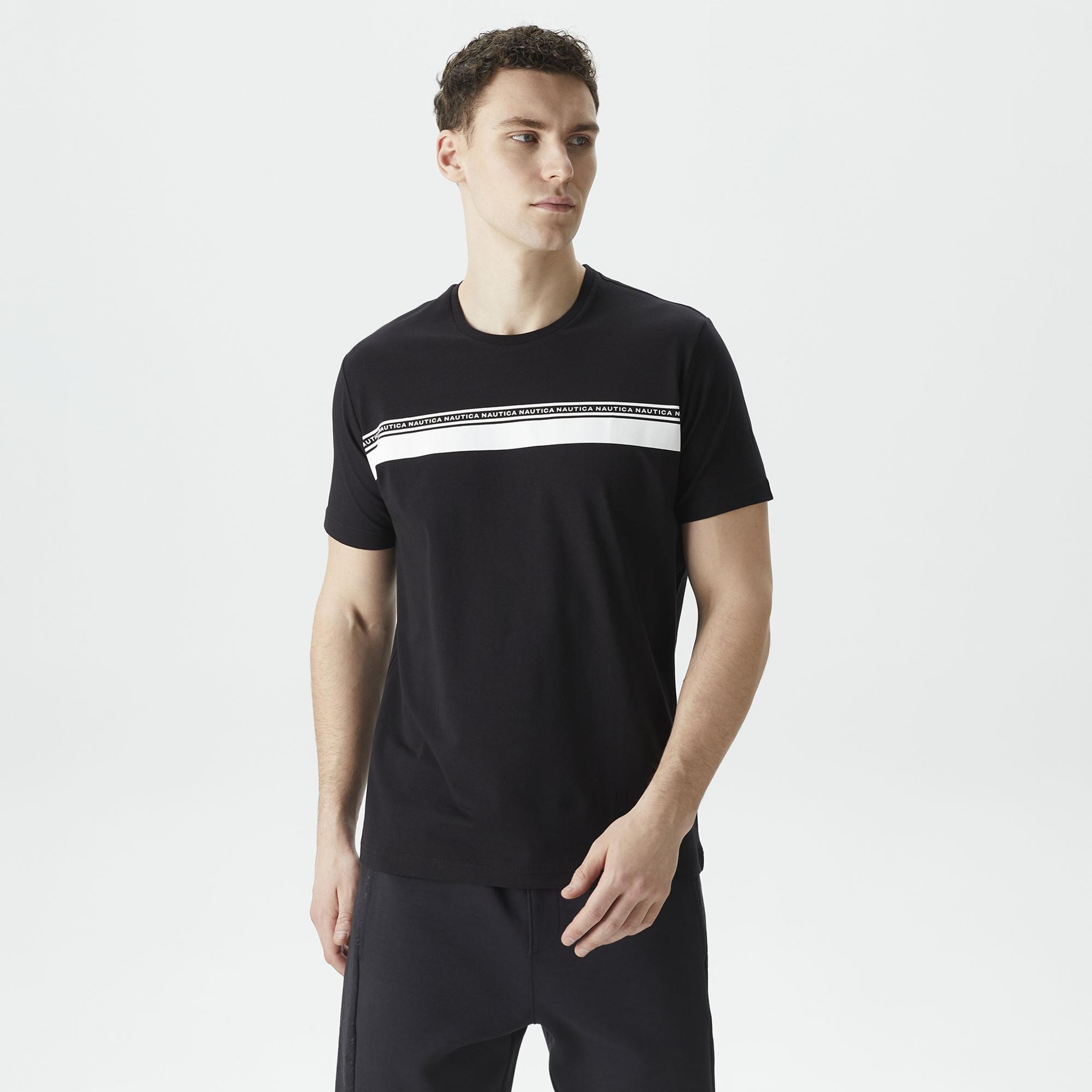 Nautica Erkek Siyah Standart Fit T-Shirt