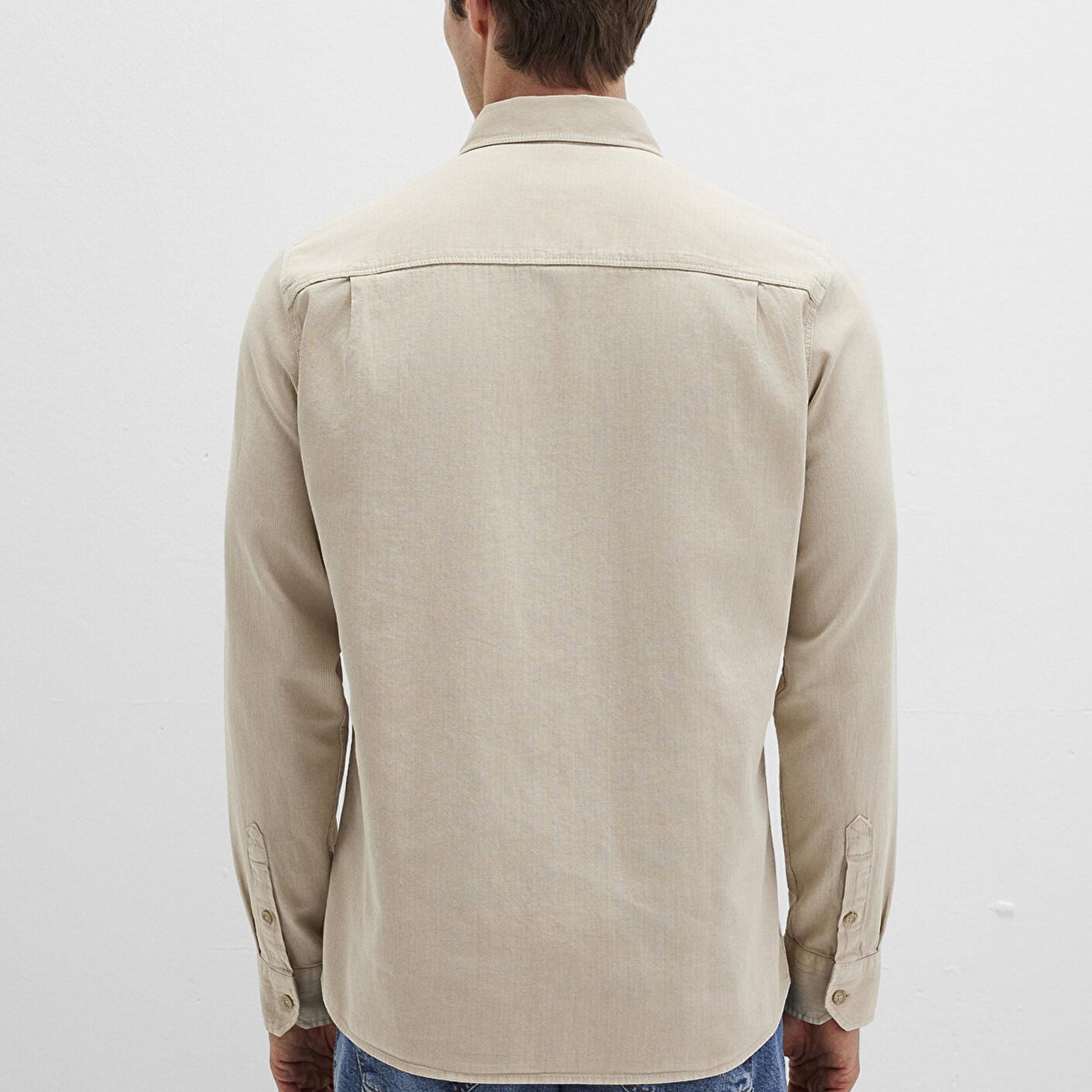 Mavi Keten Karışımlı Bej Gömlek Regular Fit / Normal Kesim 0211641-70039